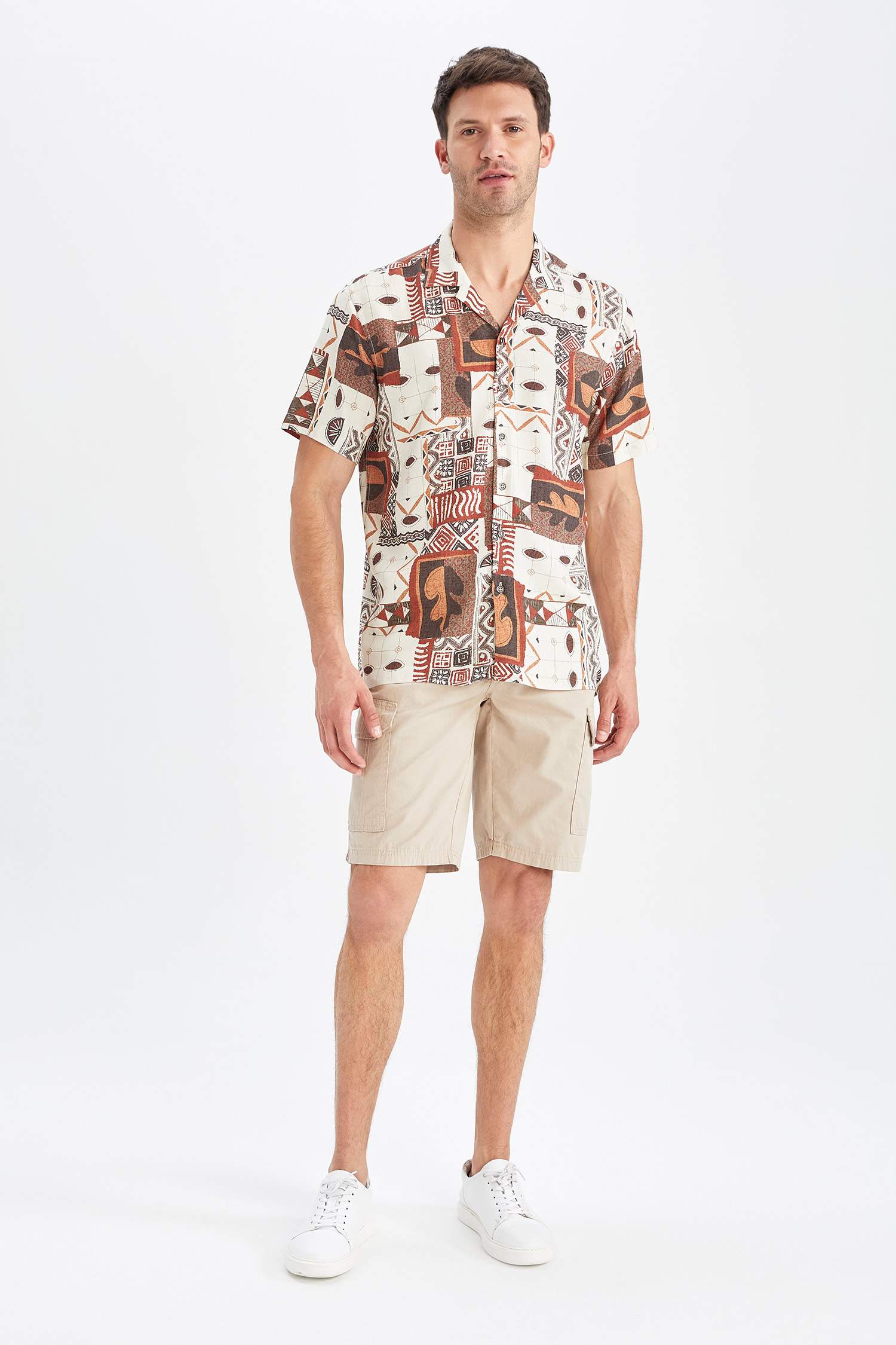 Regular Fit Kargo Bermuda Şort