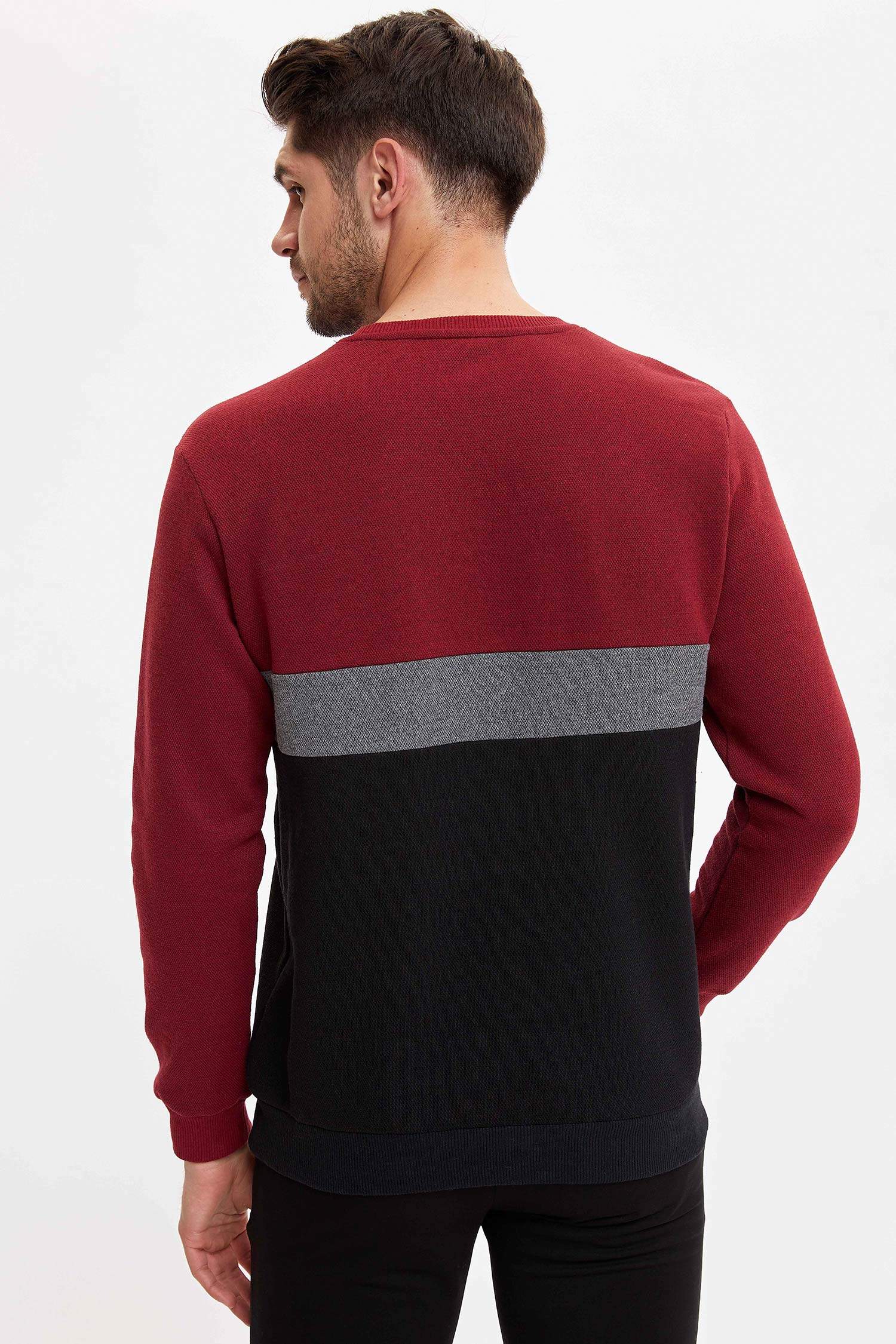 Defacto Renk Bloklu Regular Fit Sweatshirt. 5