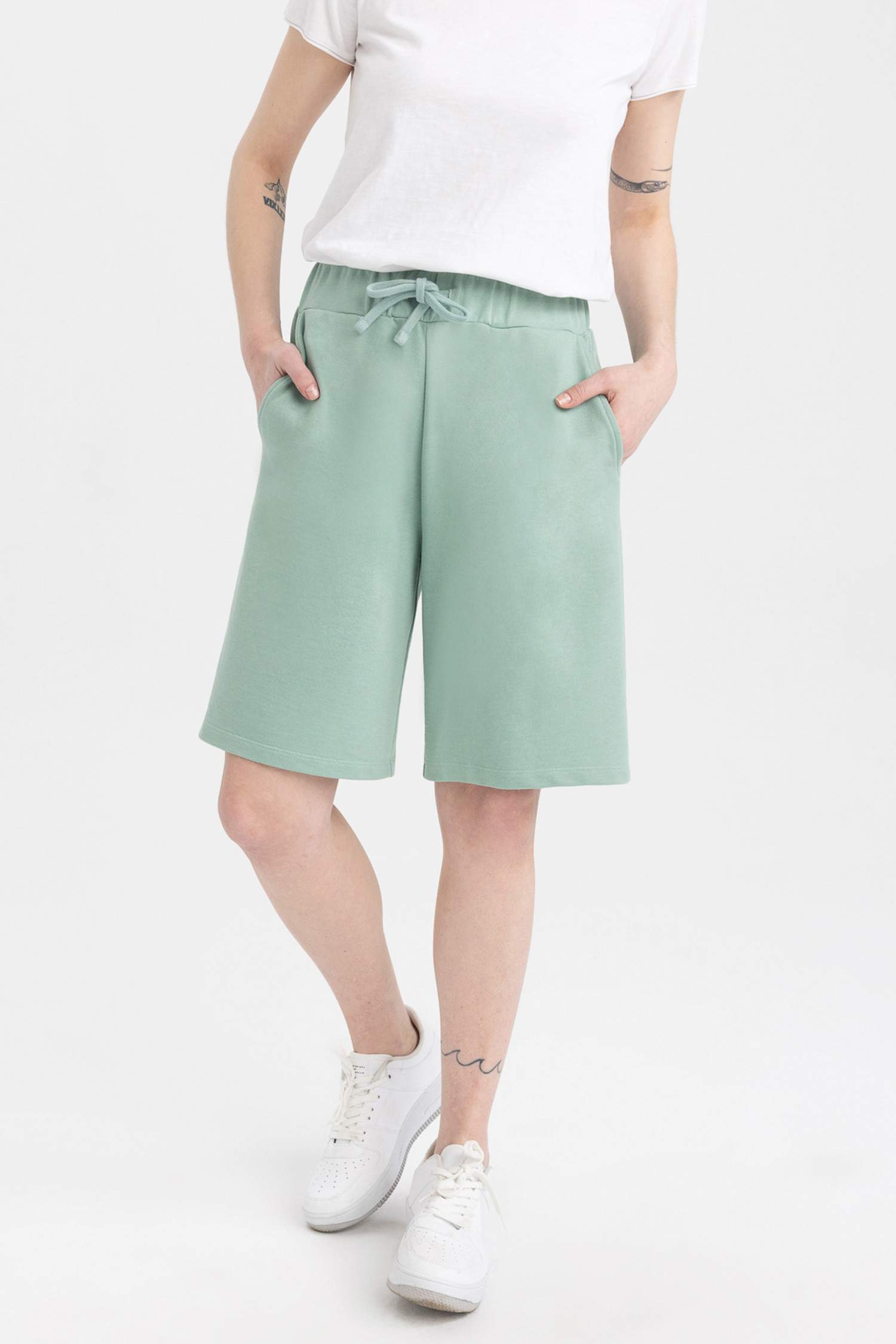 Regular Fit %100 Pamuk Bermuda