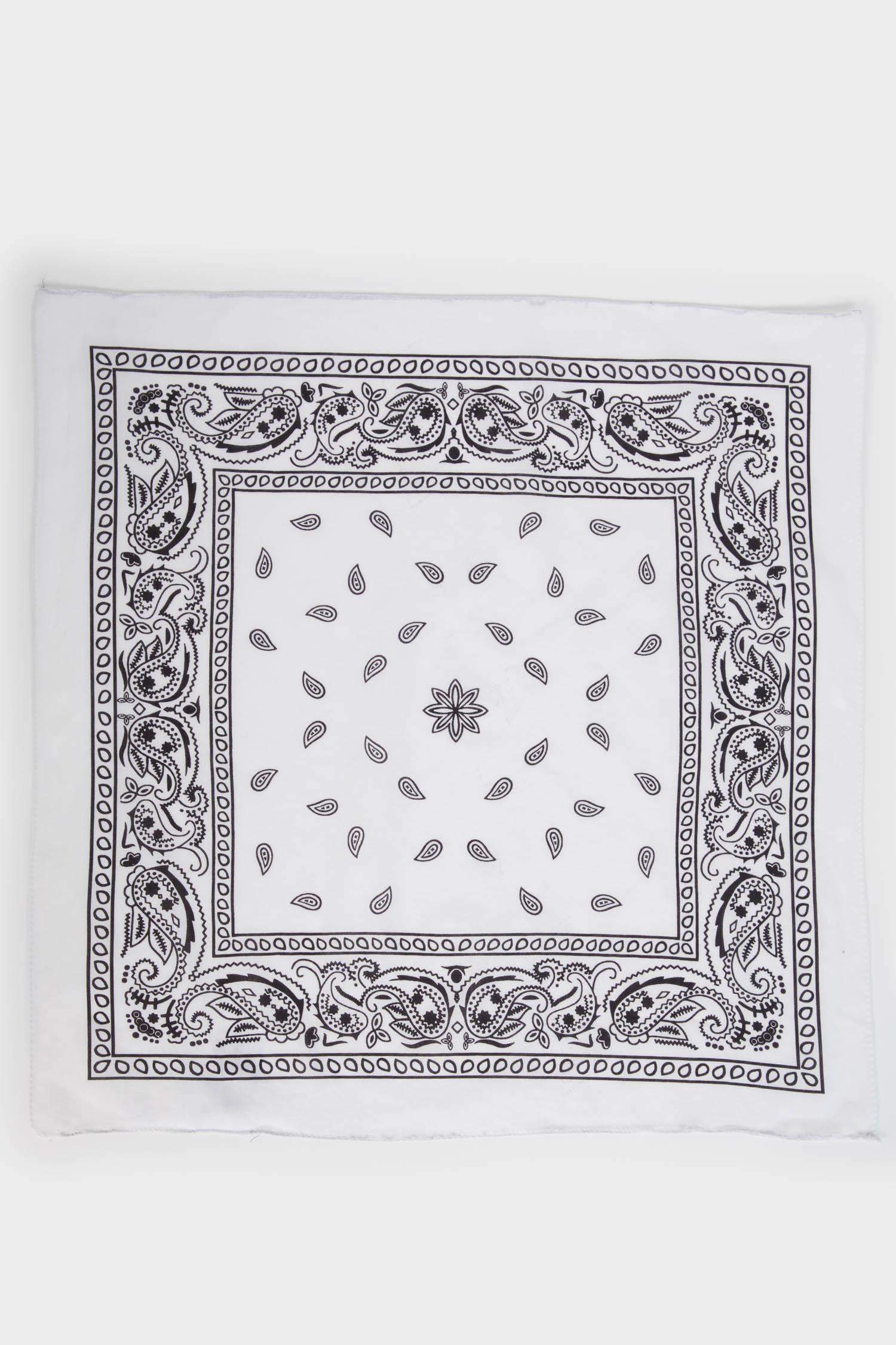 Unisex Desenli Pamuklu Bandana