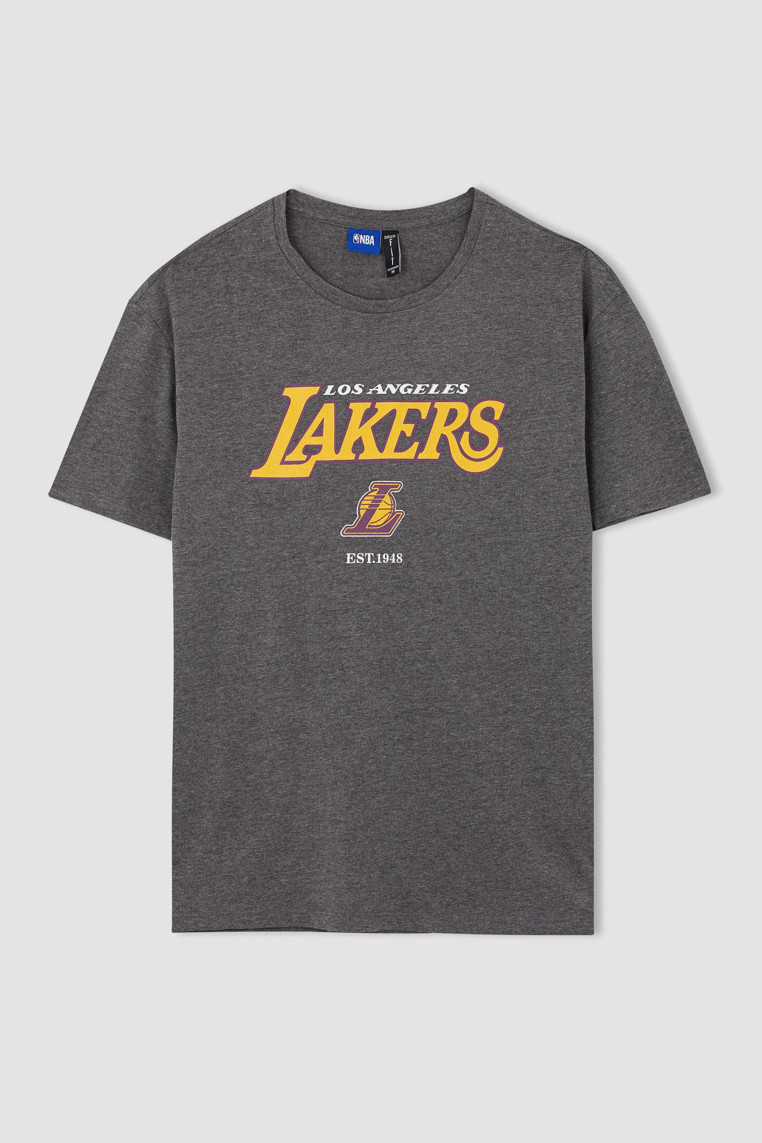 Defacto Fit NBA Los Angeles Lakers Licensed Cotton Combed T-Shirt
