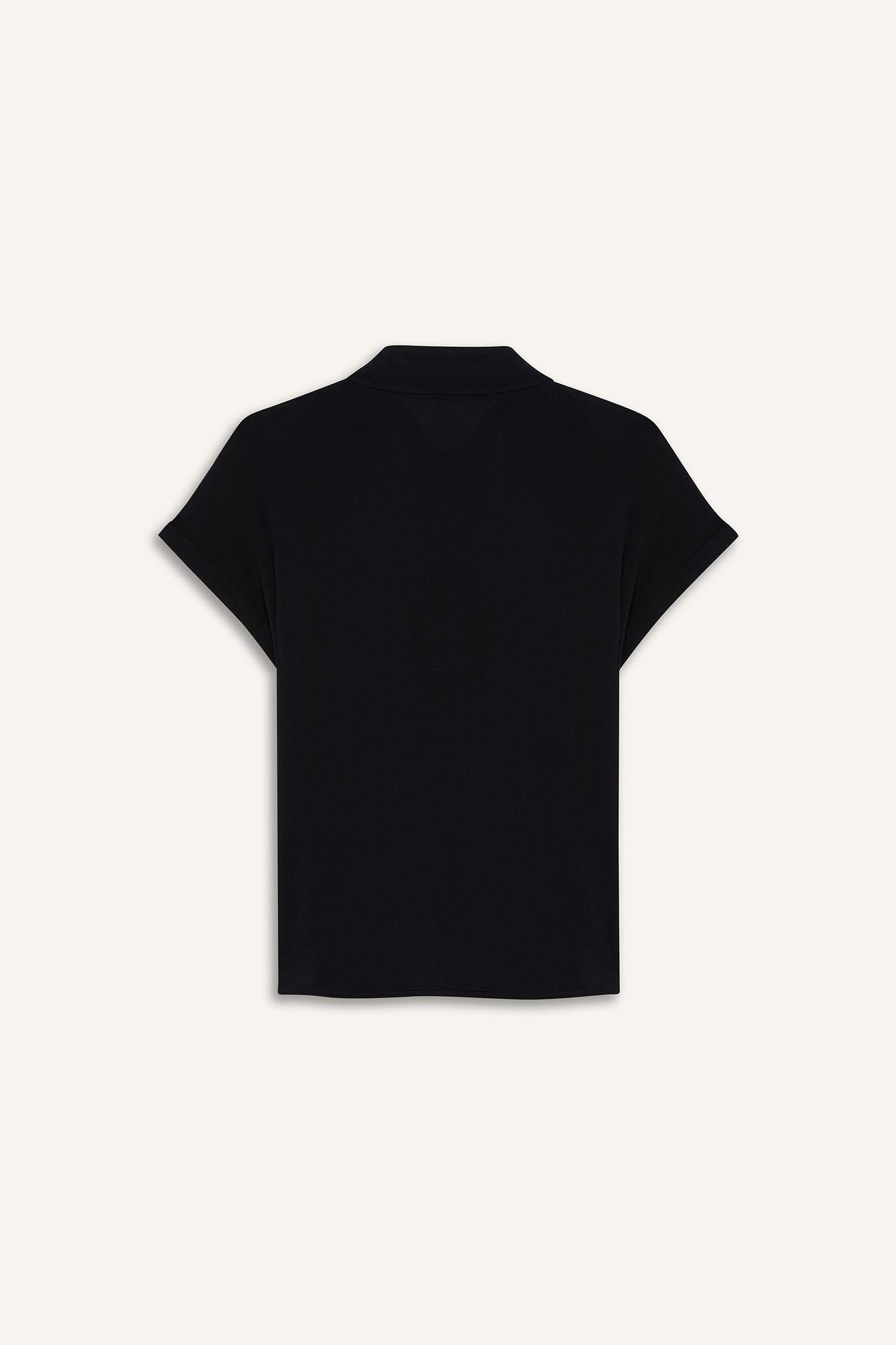 Regular Fit Basic Düz Viskon Kısa Kollu Gömlek