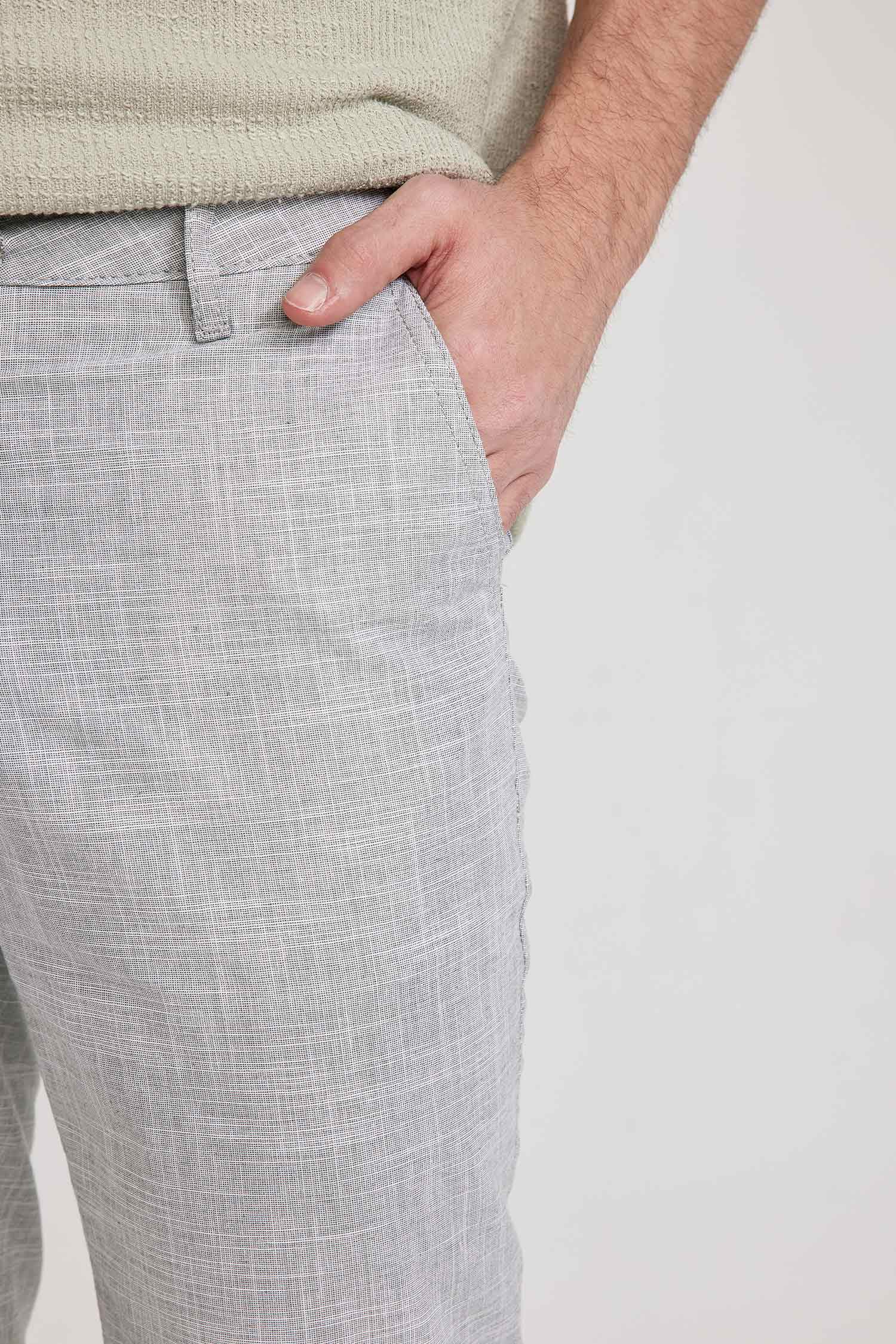 Бермуды стандартного кроя из льна