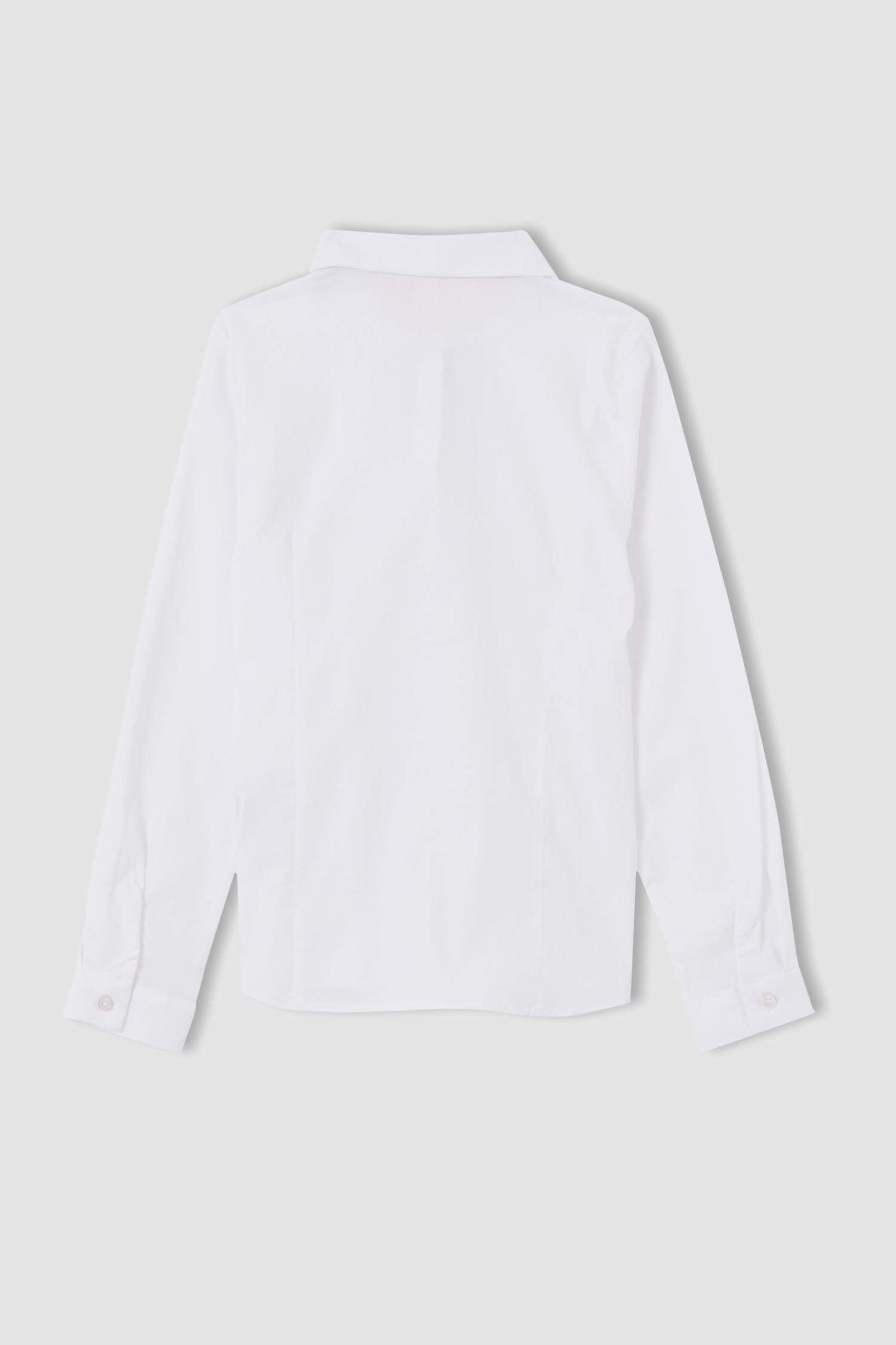 White GIRLS & TEENS Girl Bow Detailed Long Sleeve Shirt 1468712 | DeFacto