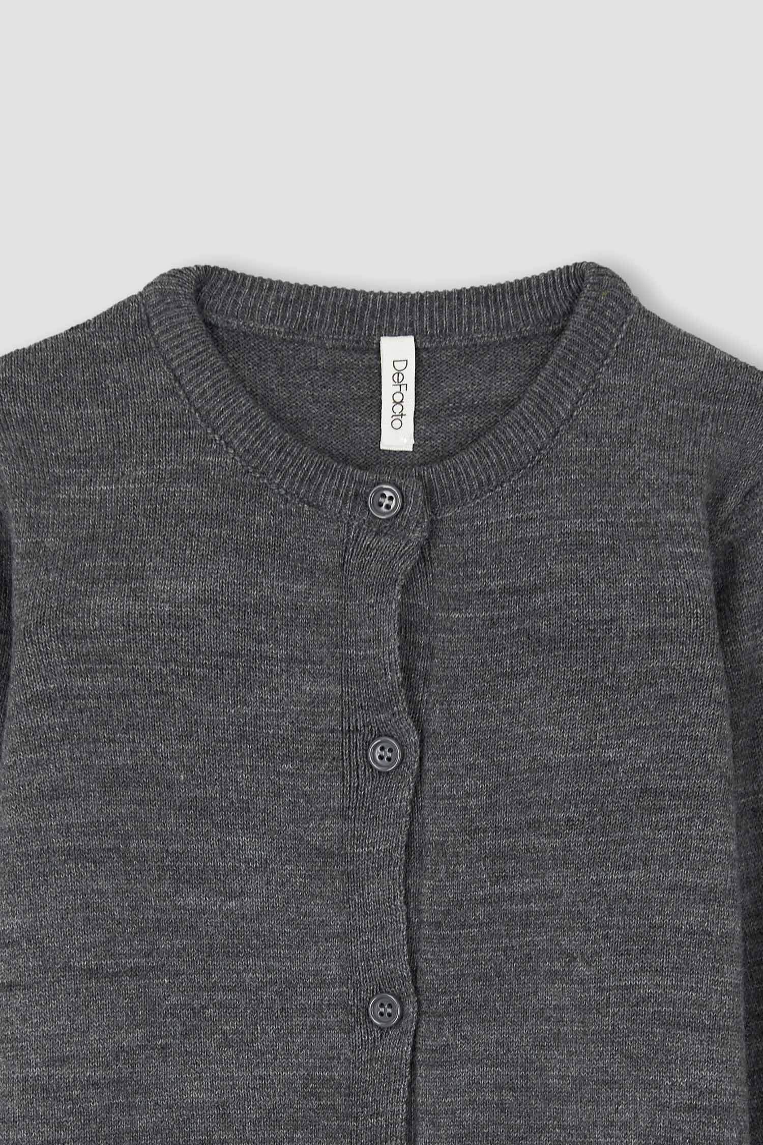 Кардиган стандартного кроя на пуговицах для девочек, Школьная коллекция