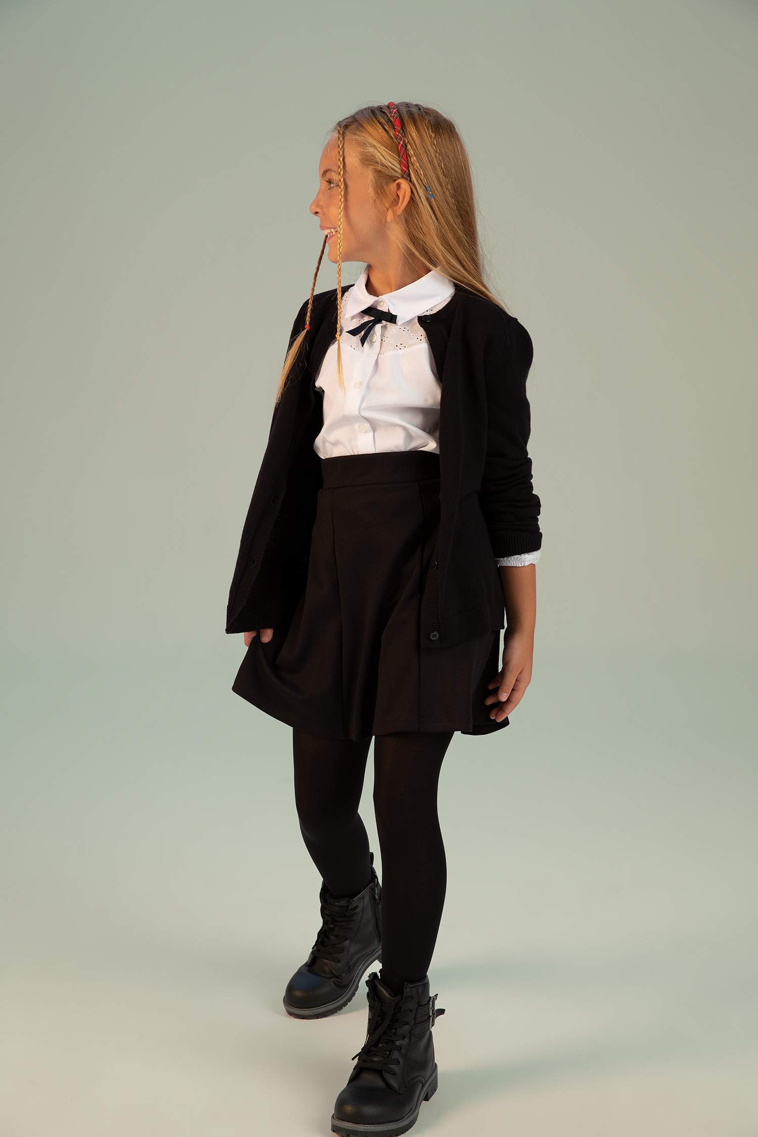 Юбка свободного кроя для девочек, Школьная коллекция