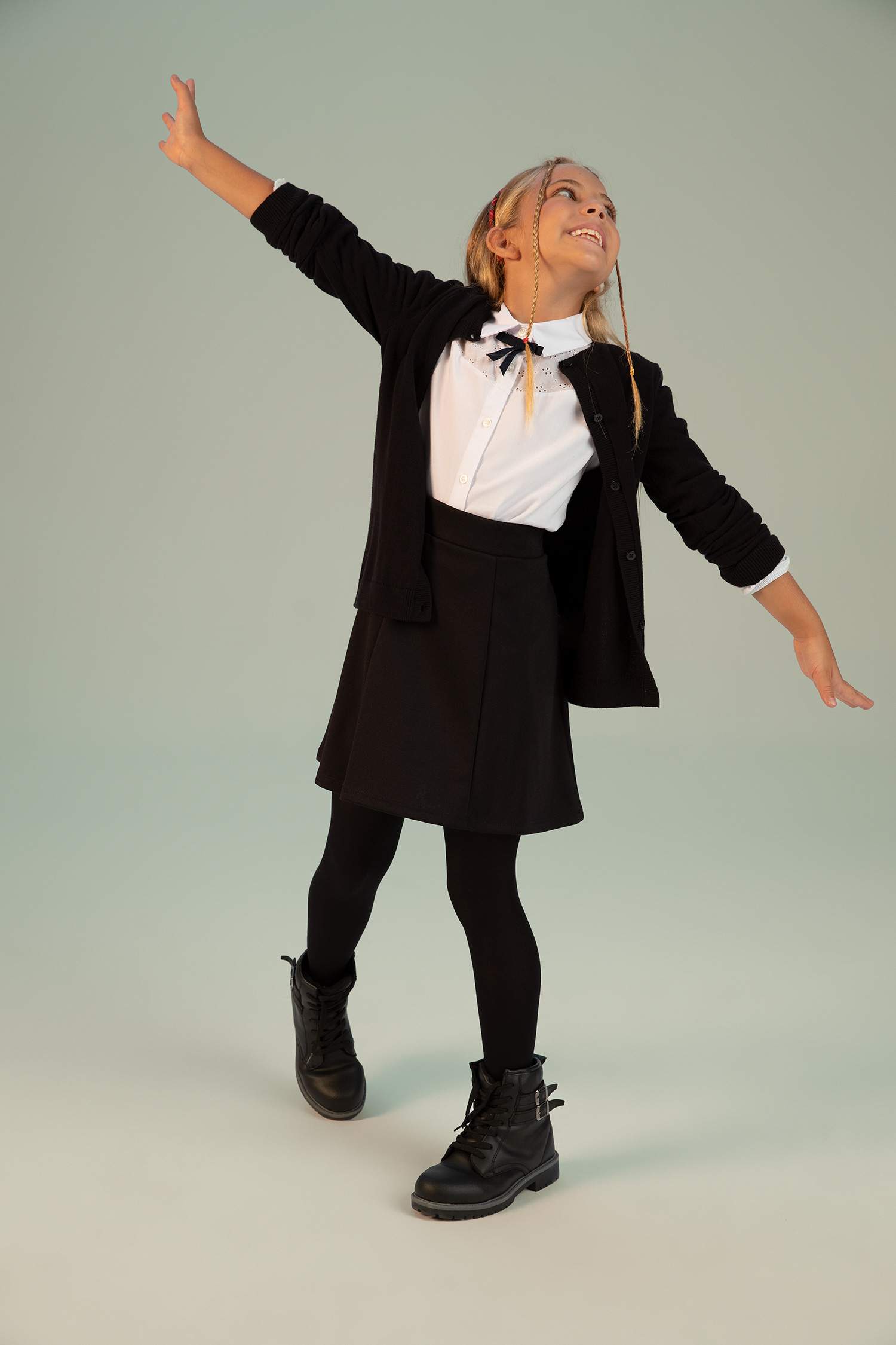 Юбка свободного кроя для девочек, Школьная коллекция