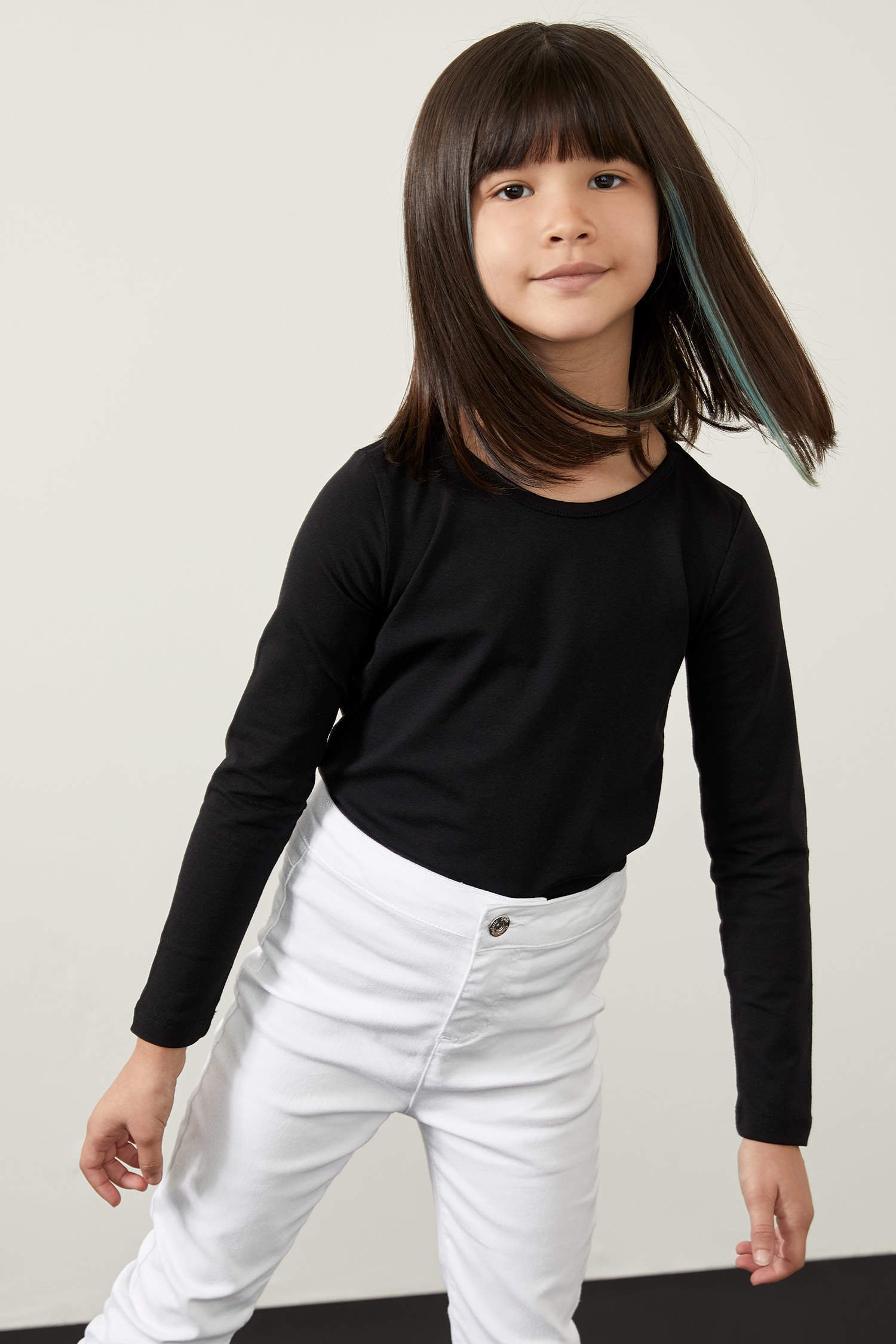Kız Çocuk Uzun Kollu Basic Tişört