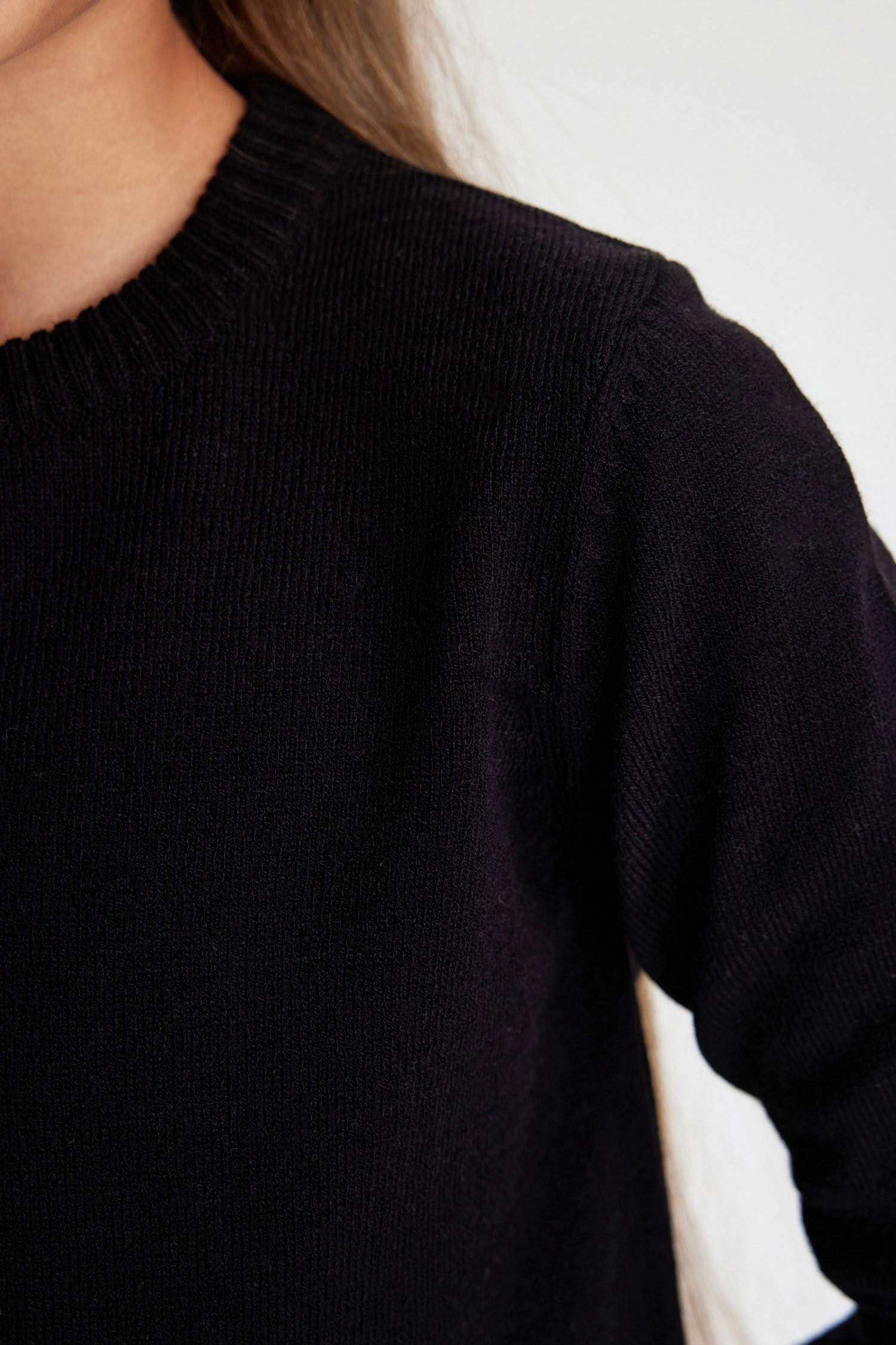 Свитер с круглым вырезом для девочек, Школьная коллекция