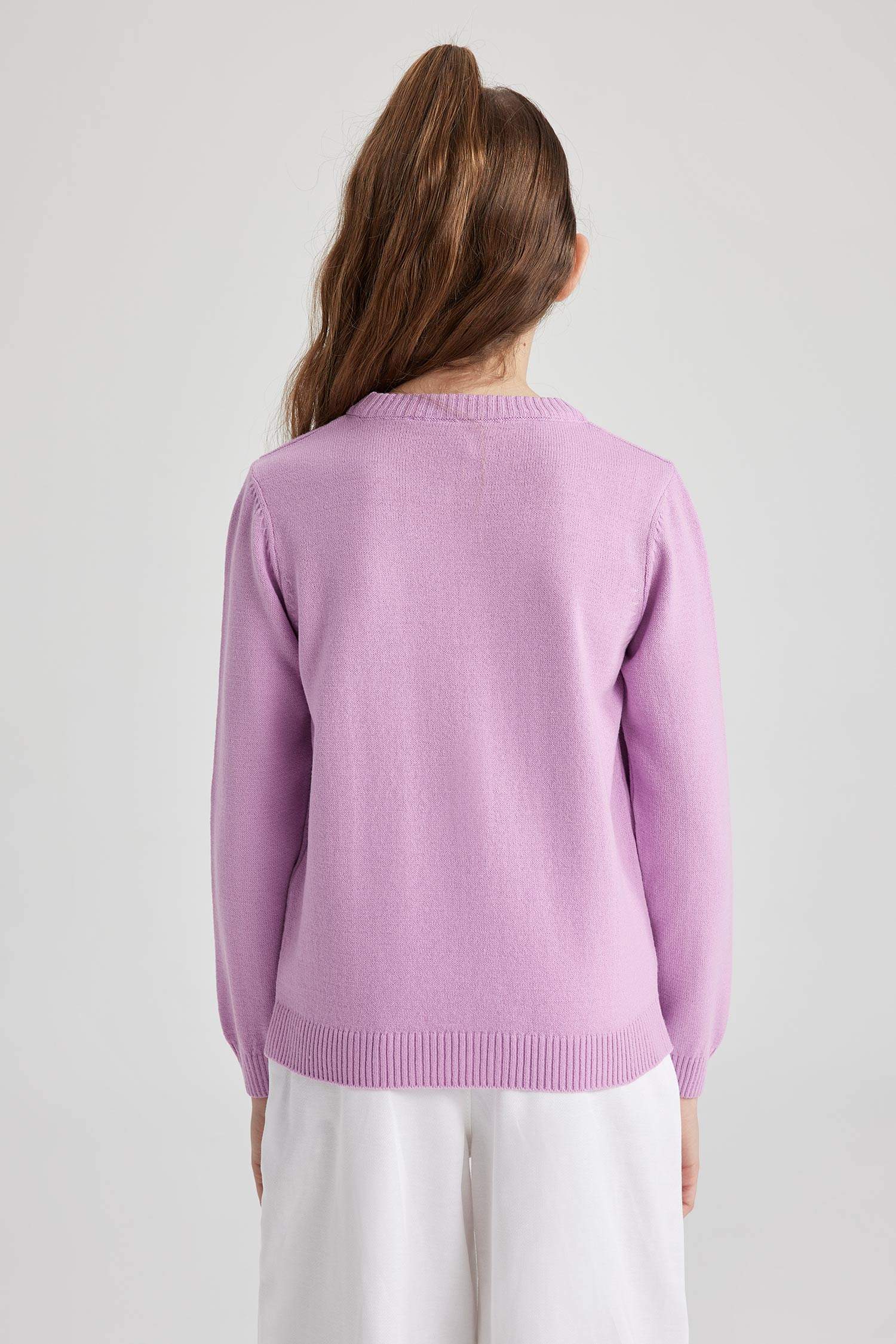 Girl Regular Fit Crew Neck Pullover