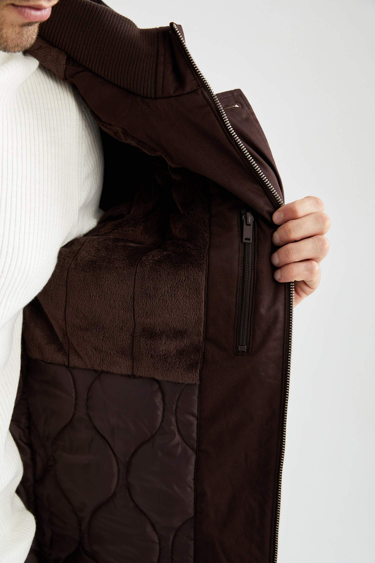 Parka Coton Coupe slim raccourcie À capuche