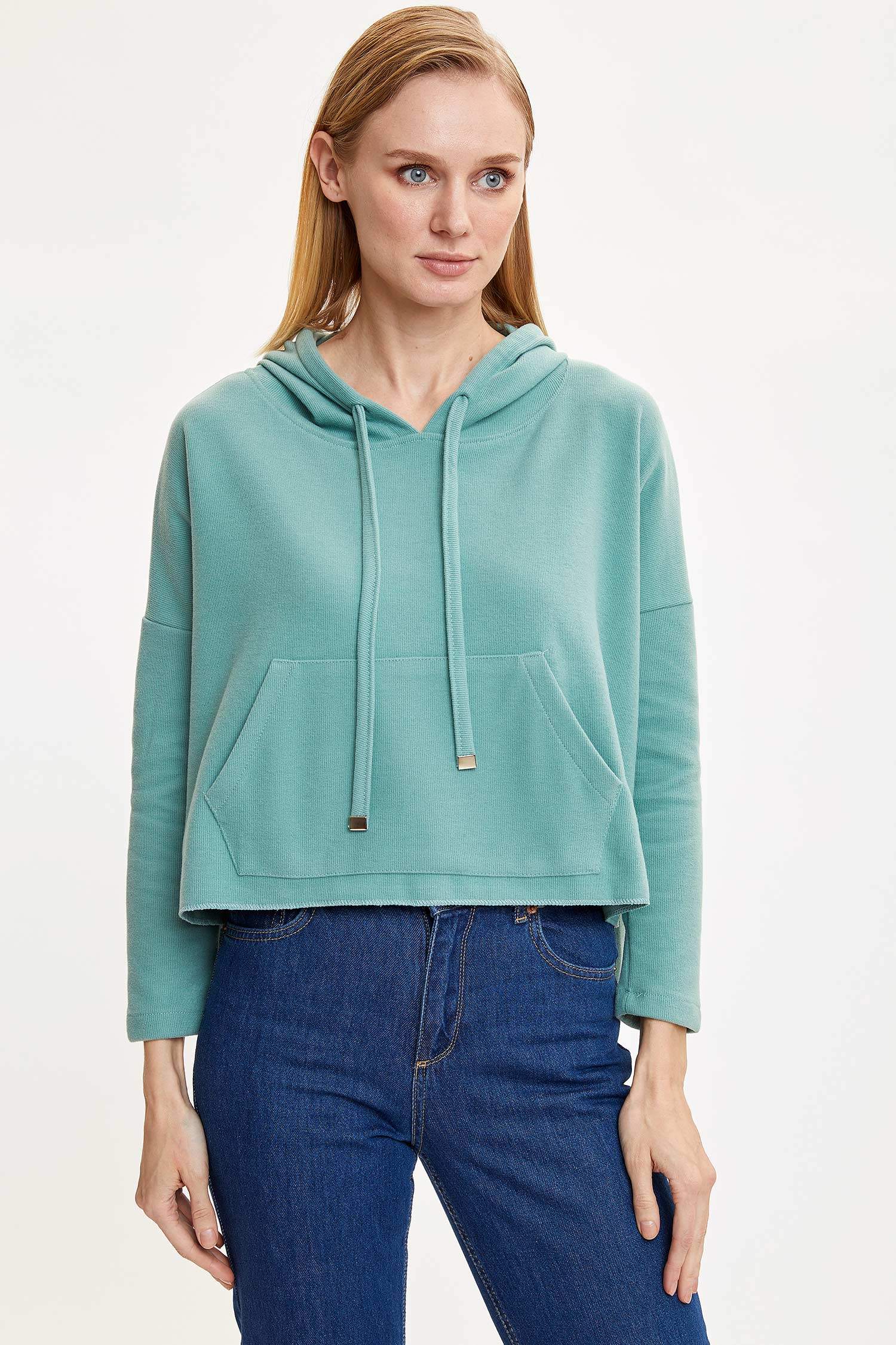 Defacto Kapüşonlu Sweatshirt. 5