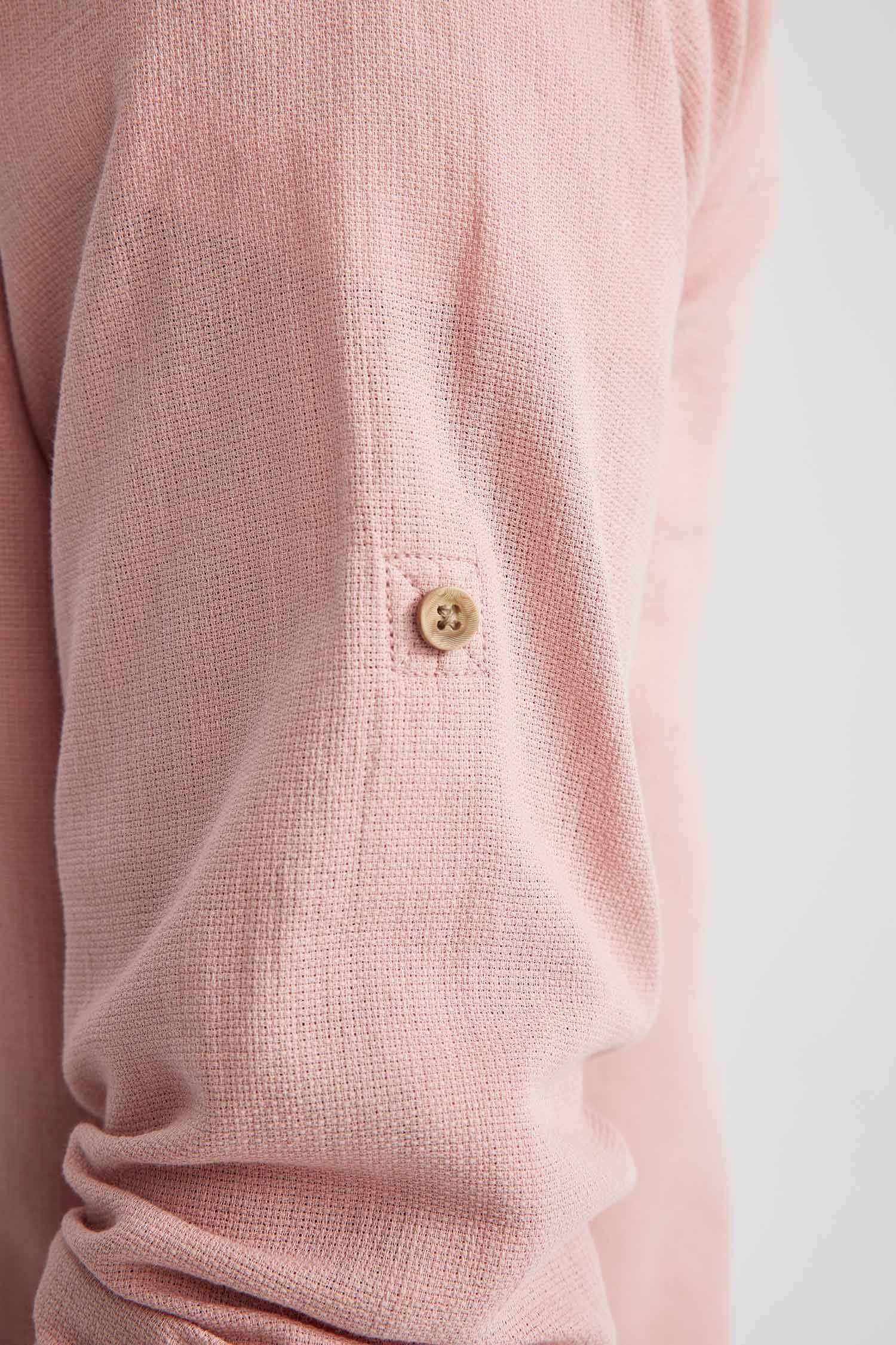 Slim Fit Textured Long Sleeve Shirt