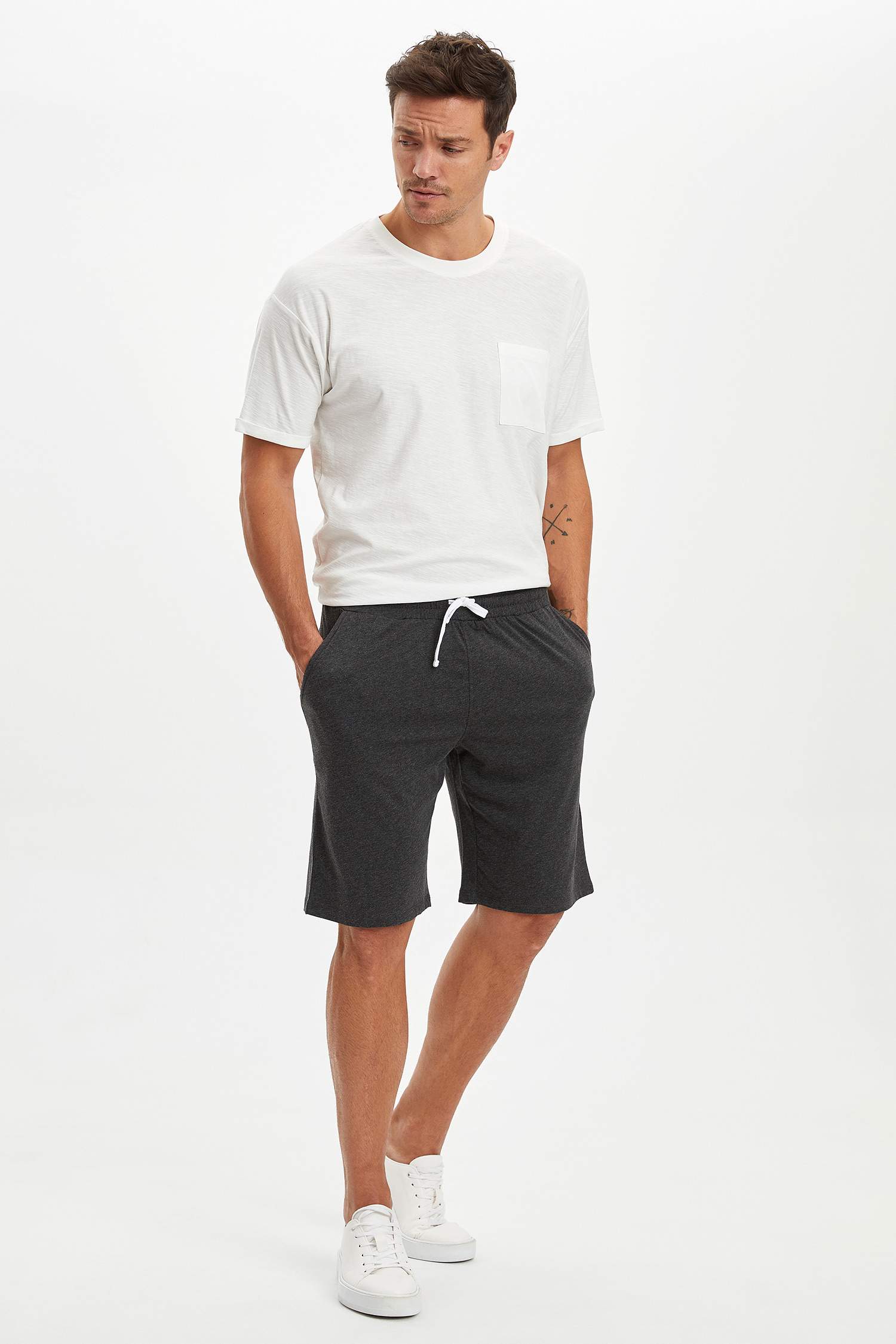 Anthracite MAN Pajama Shorts 1250285 DeFacto