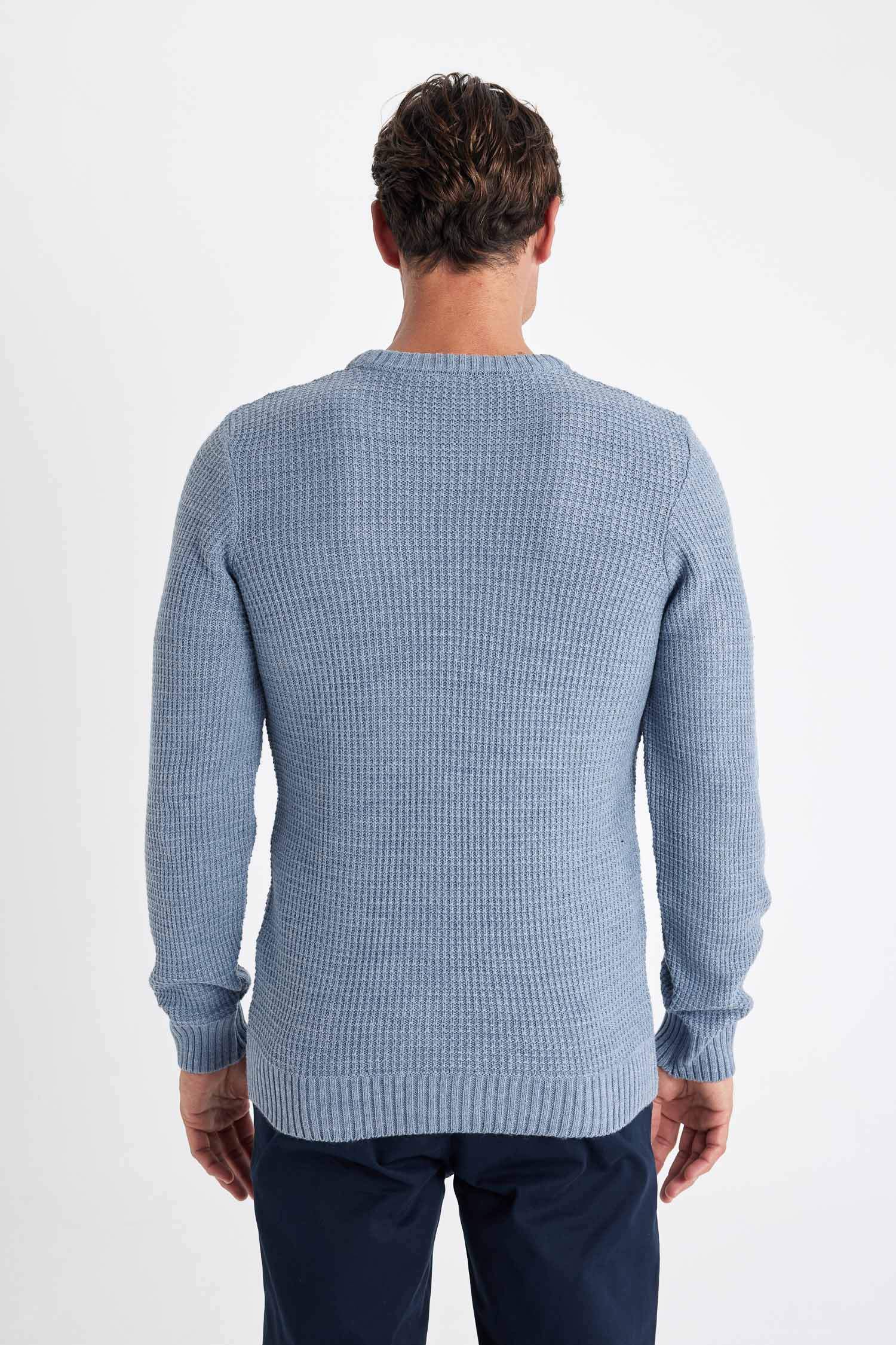 Standard Fit Crew Neck Basic Knitted Pullover