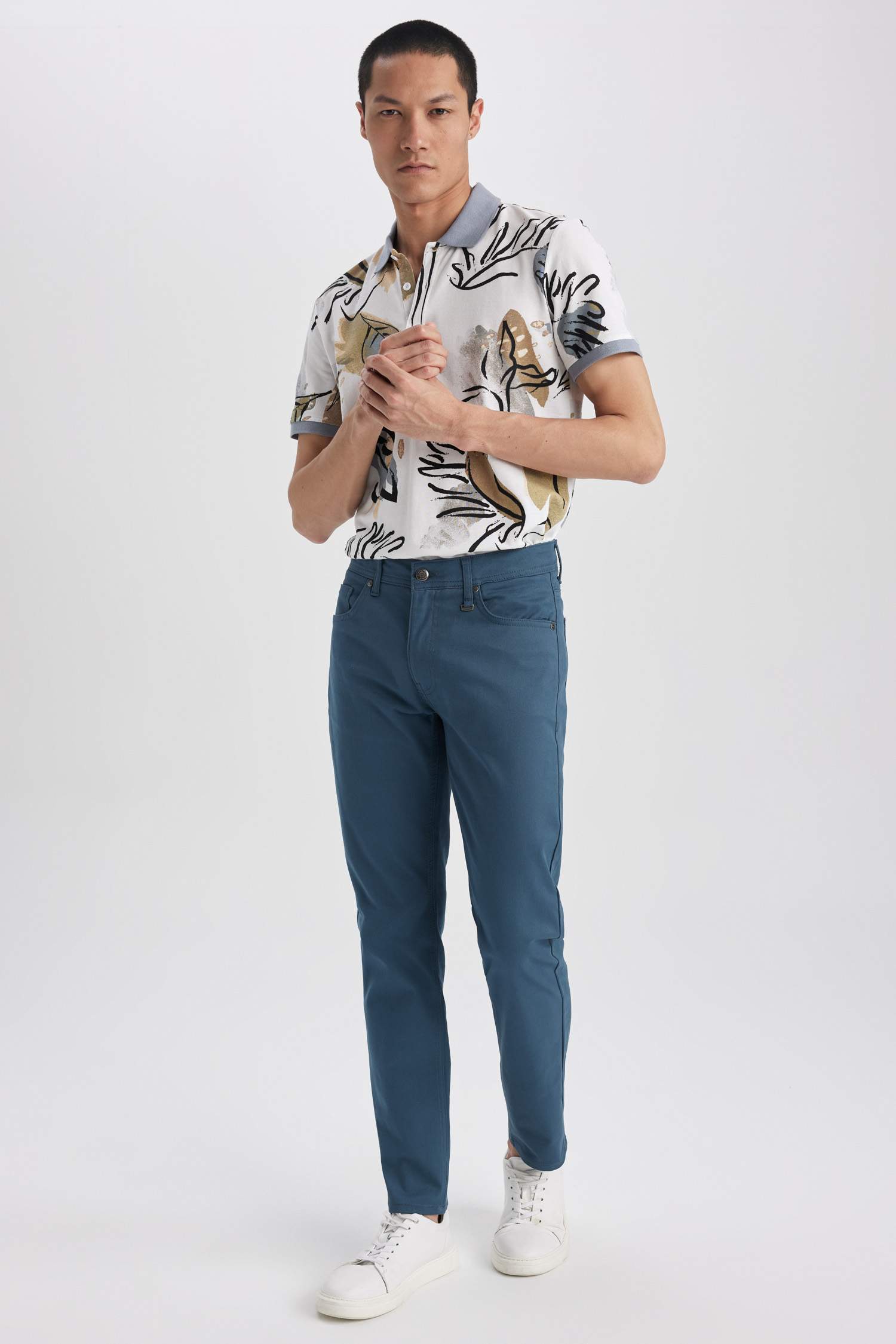 Extra Slim Fit Chino Canvas Trousers