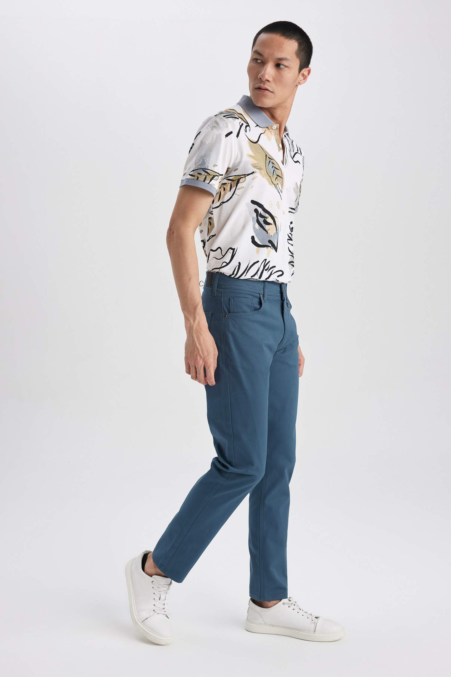 Extra Slim Fit Chino Canvas Trousers