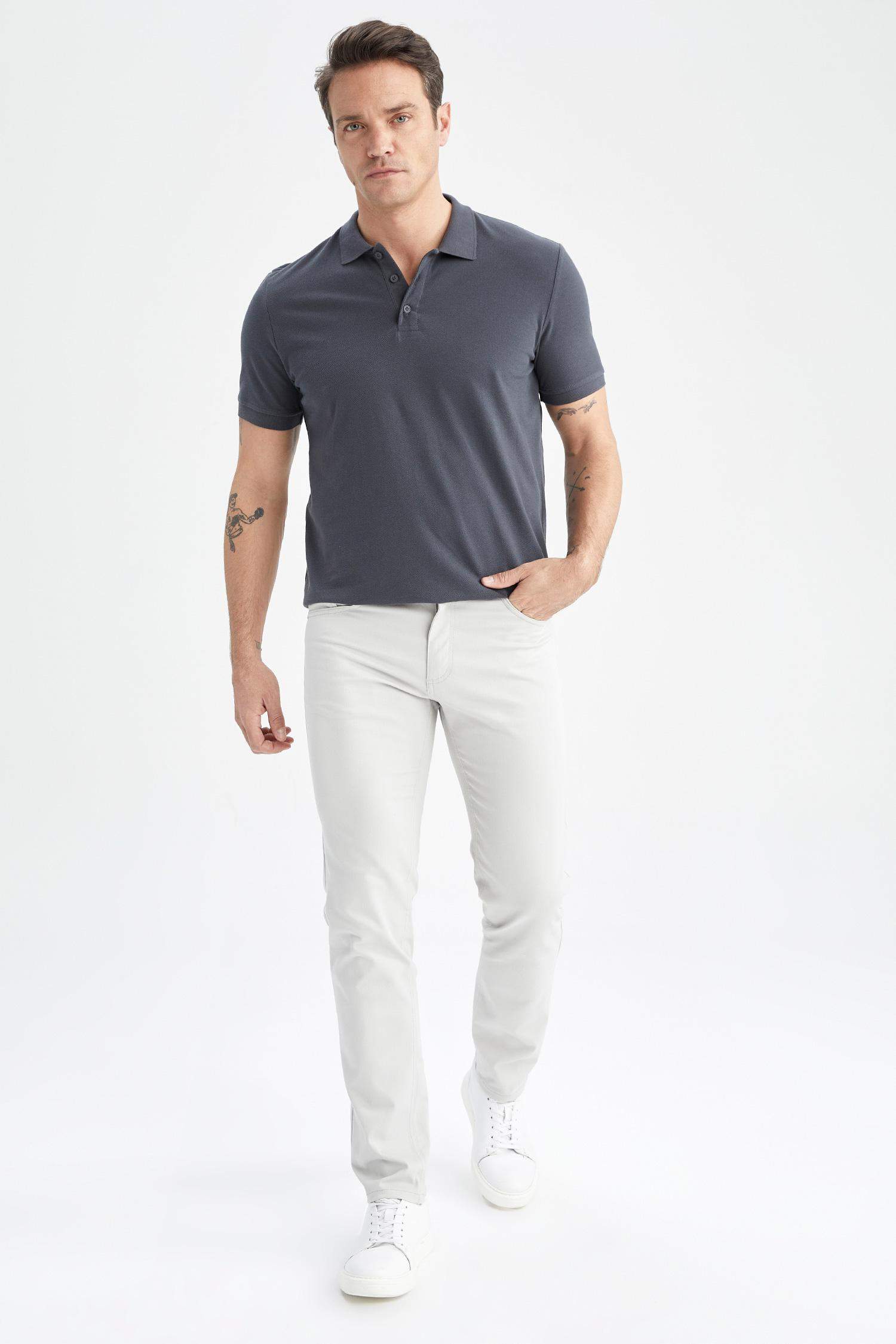 Брюки чиносы приталенного кроя