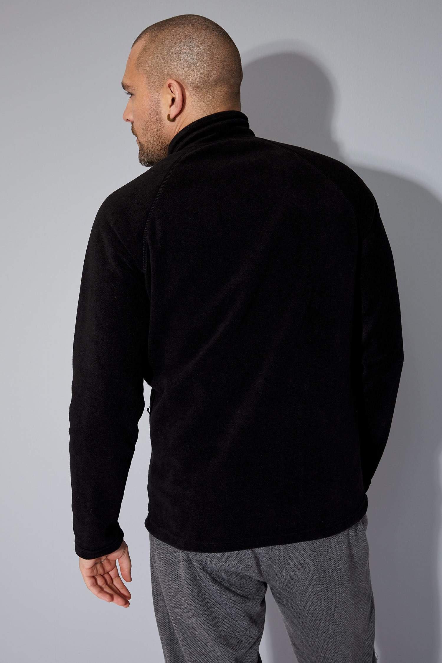 Siyah Erkek Fermuarlı Polar Sweatshirt 1151093 | DeFacto