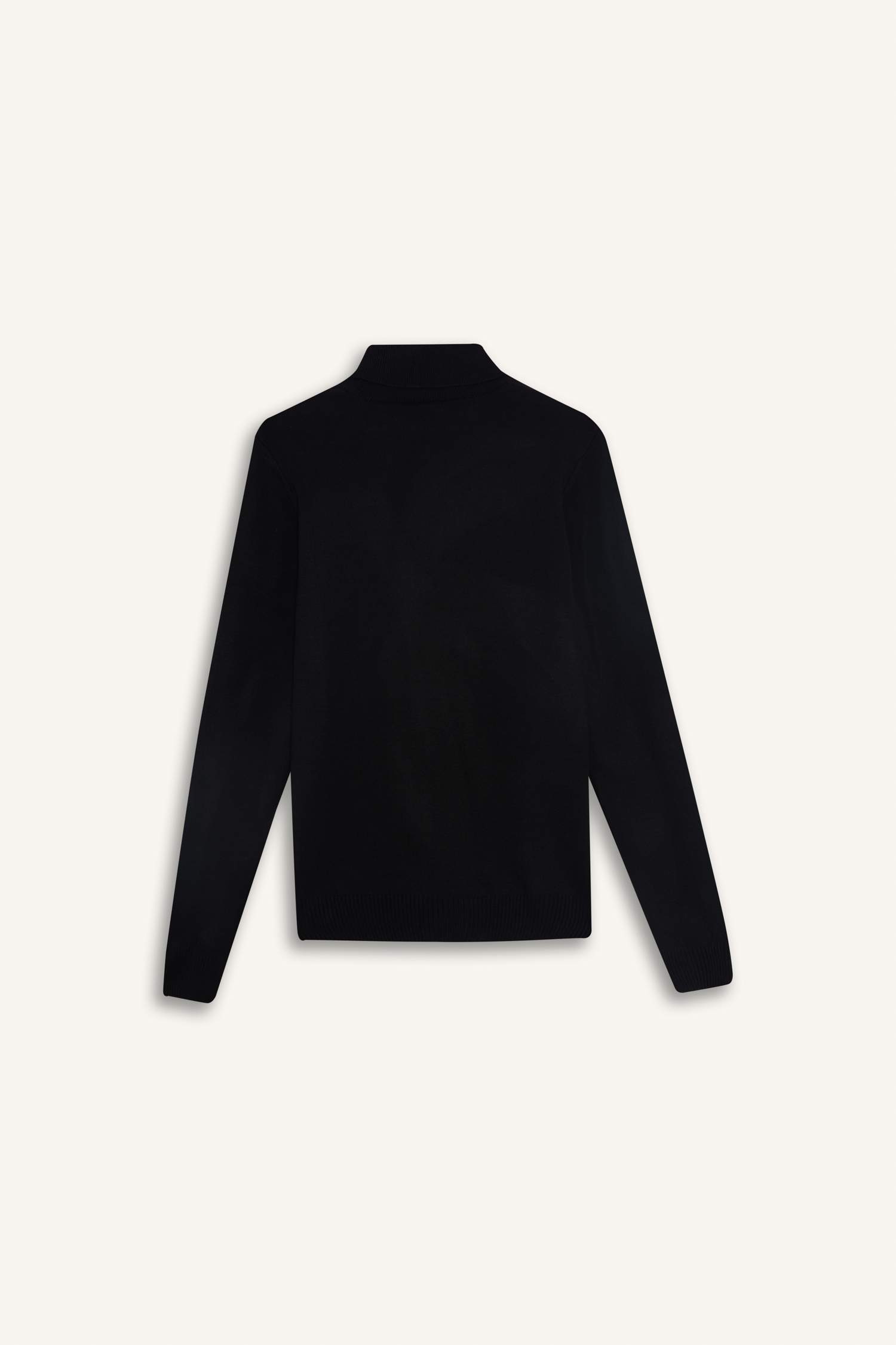 Slim Fit Turtleneck Basic Knit Pullover