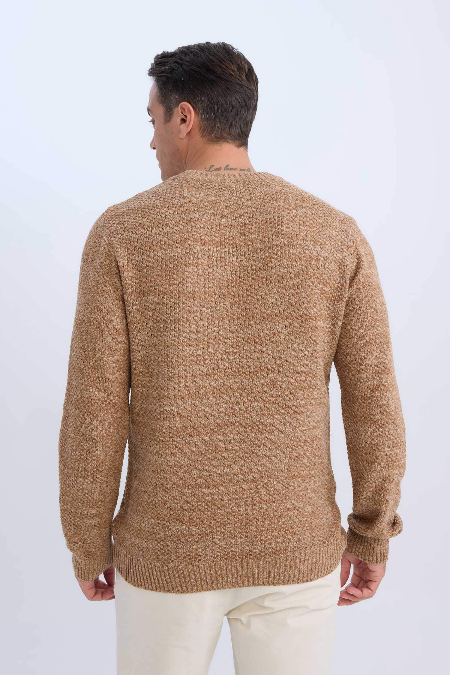 стандарт пішім дөңгелек жаға трикотаж Пулловер