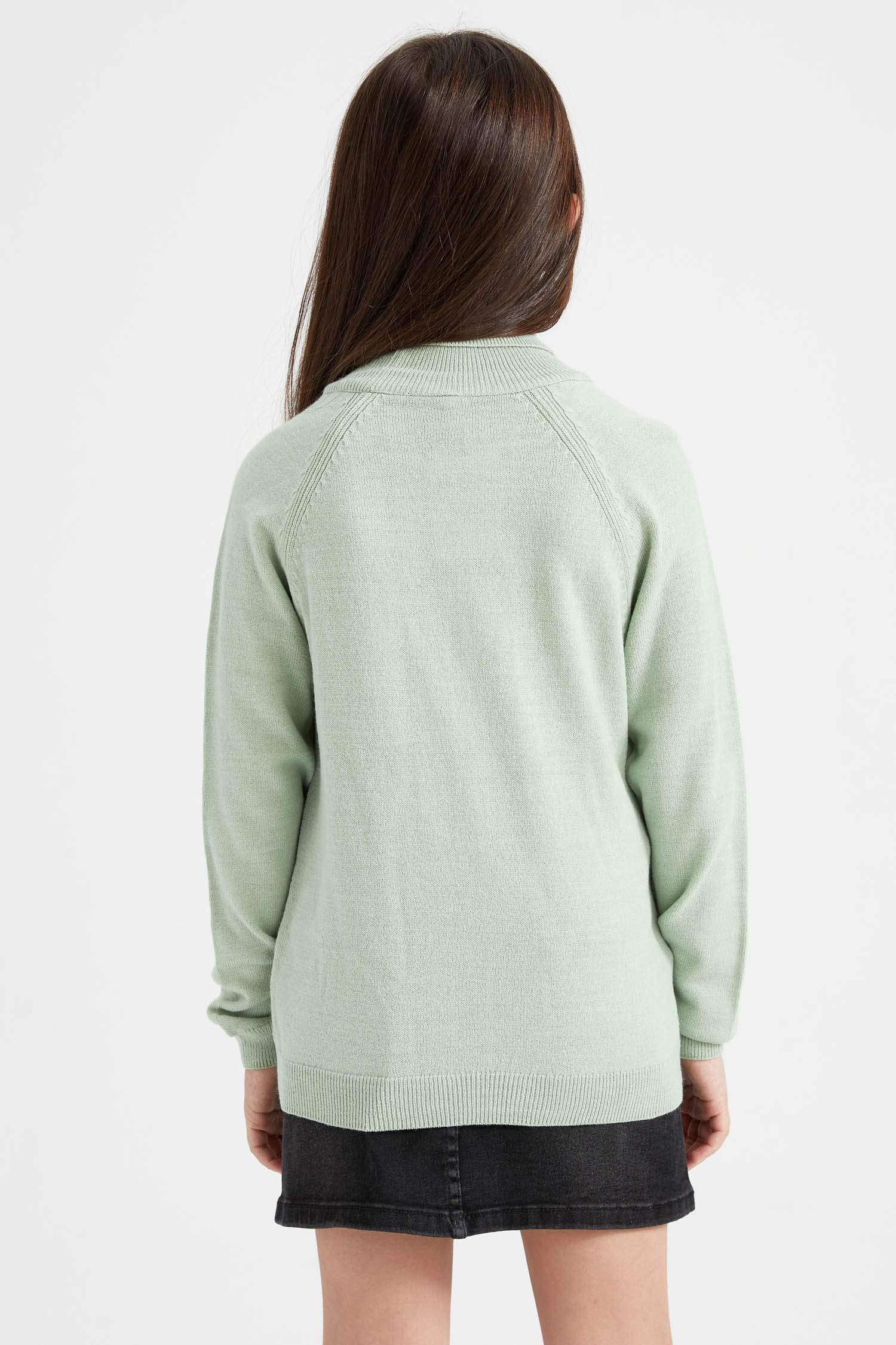 بلوز قصة عادية بياقة عالية