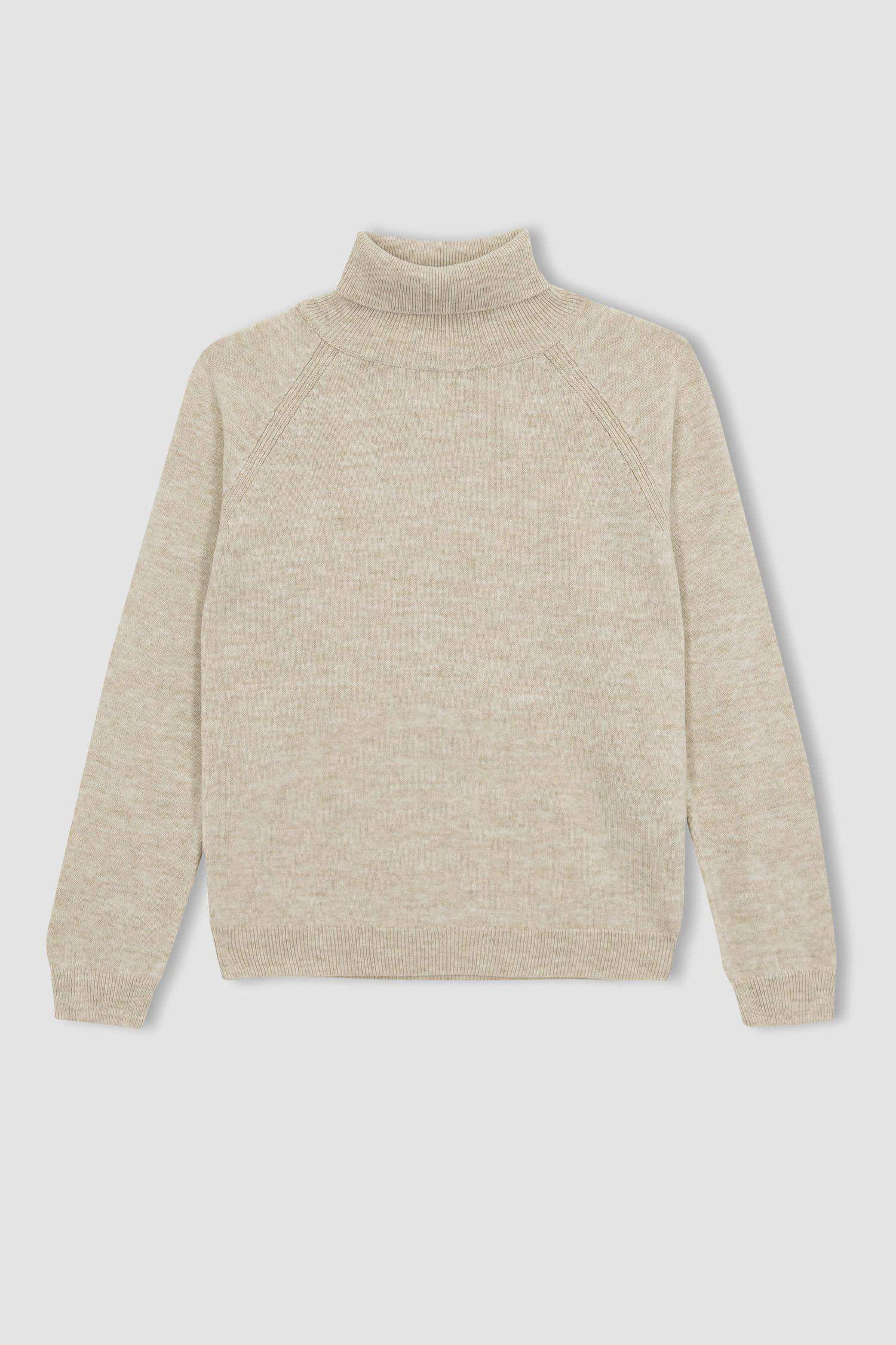 Girl Regular Fit Turtleneck Pullover
