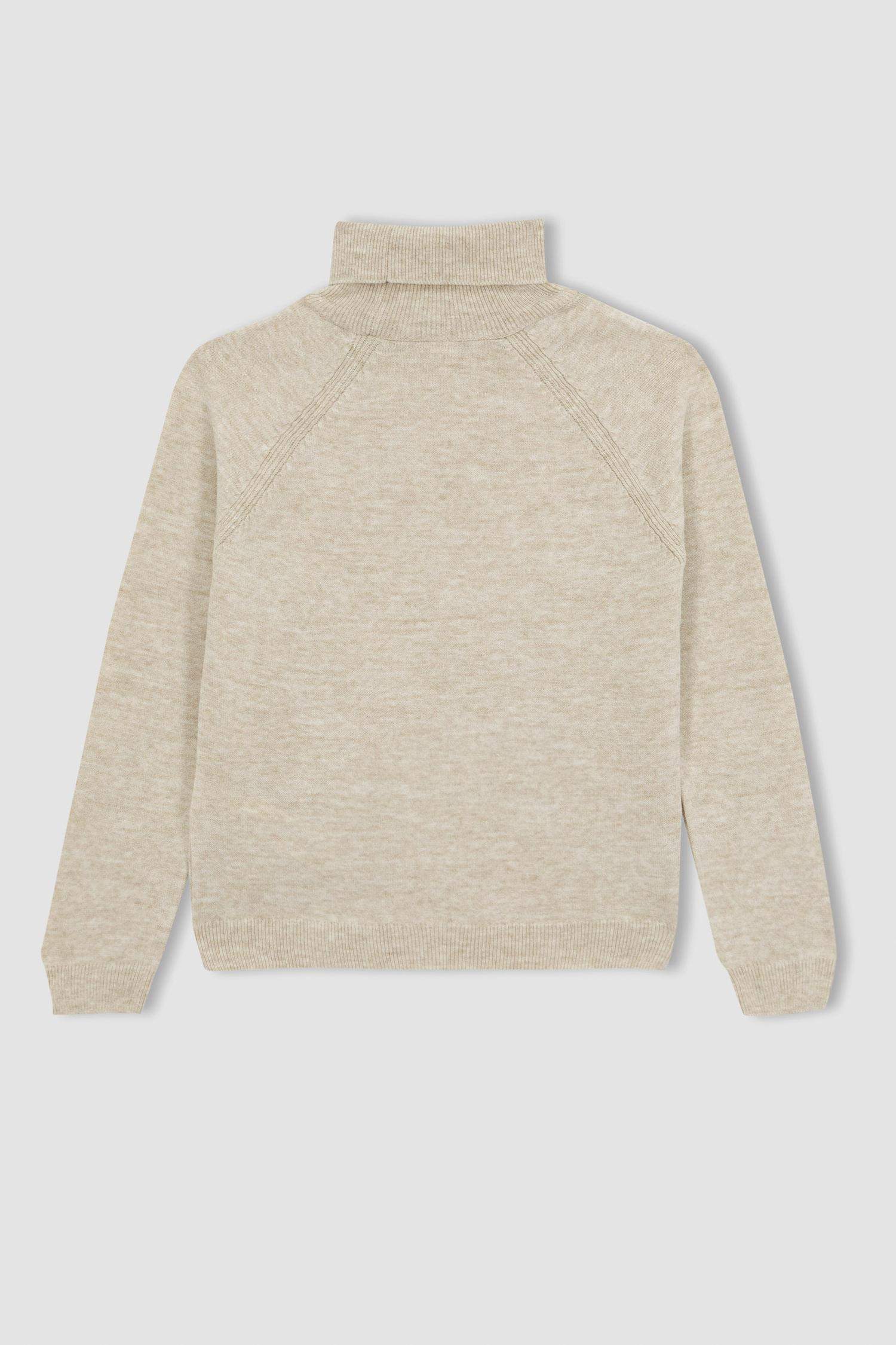Girl Regular Fit Turtleneck Pullover