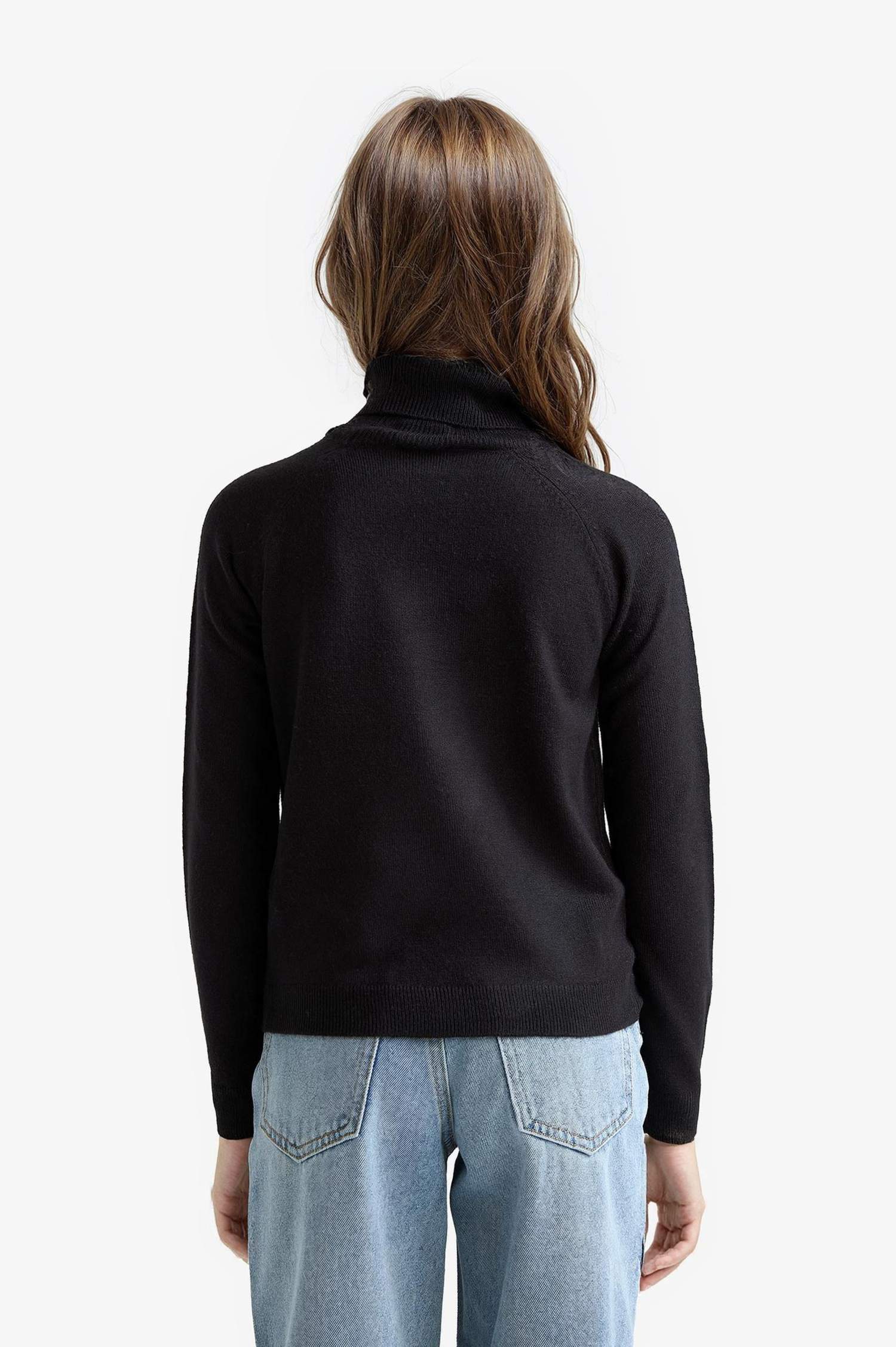 Girl Turtleneck Knit Pullover