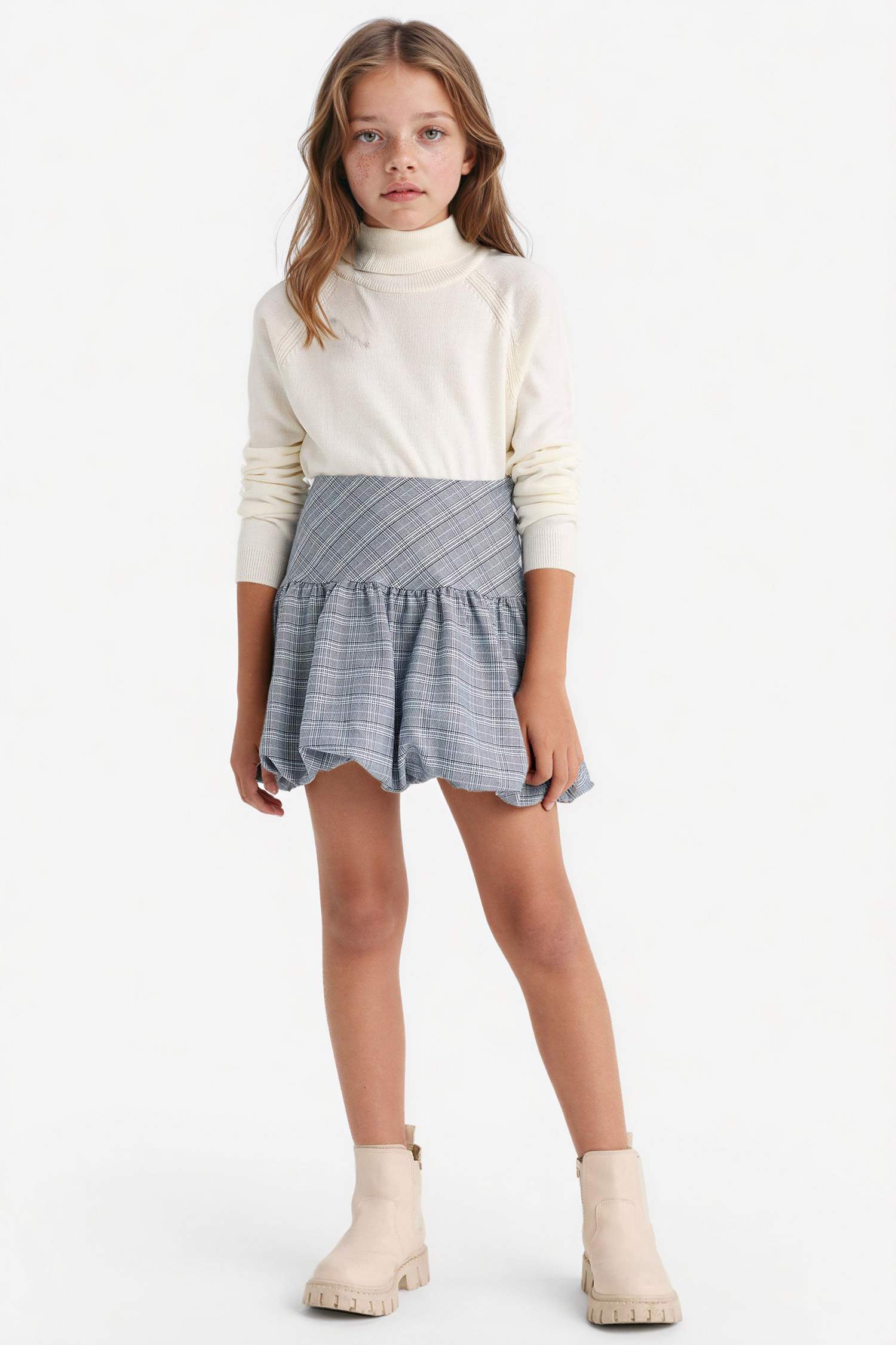 Girl Regular Fit Turtleneck Pullover