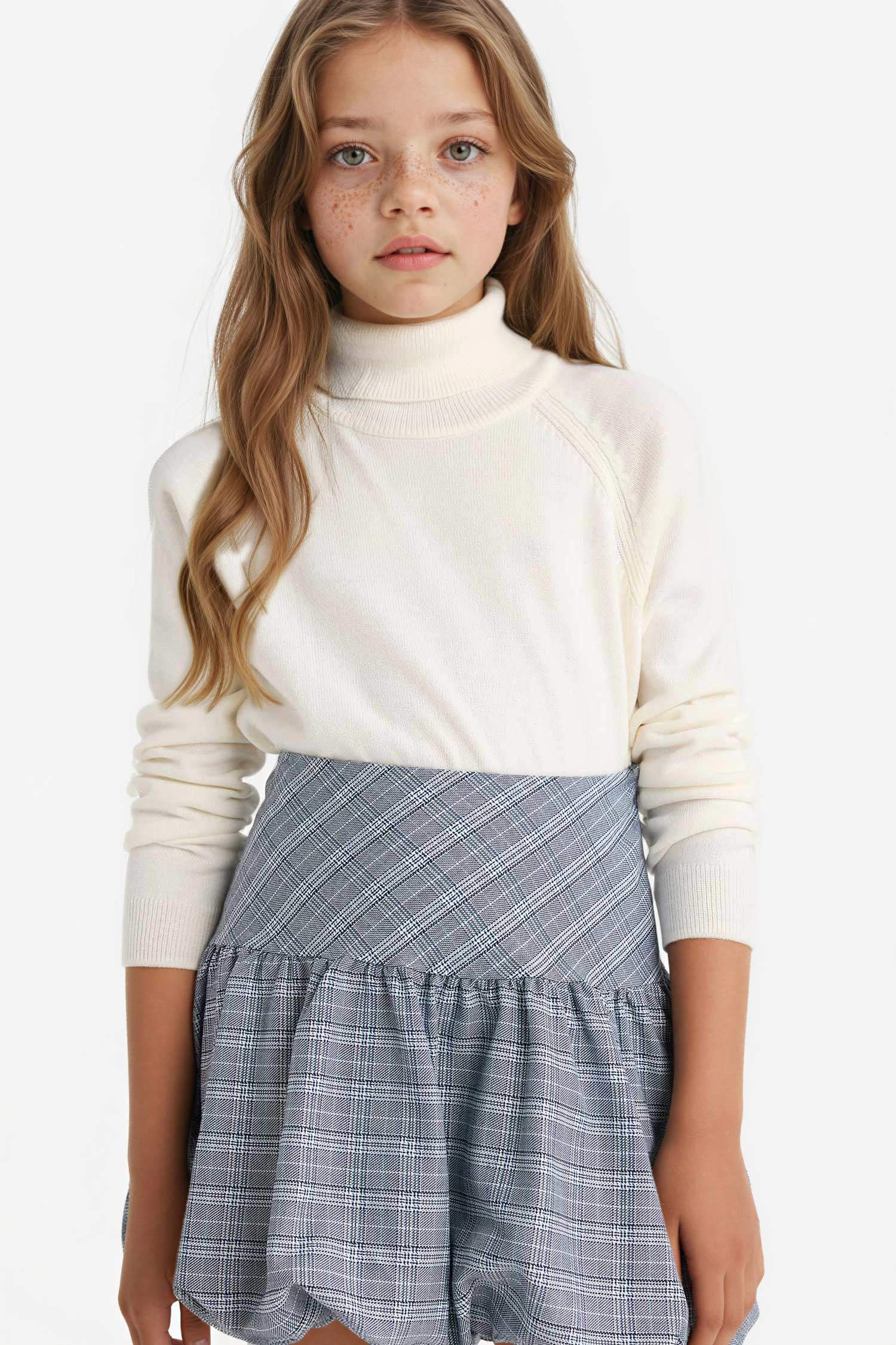 Girl Regular Fit Turtleneck Pullover