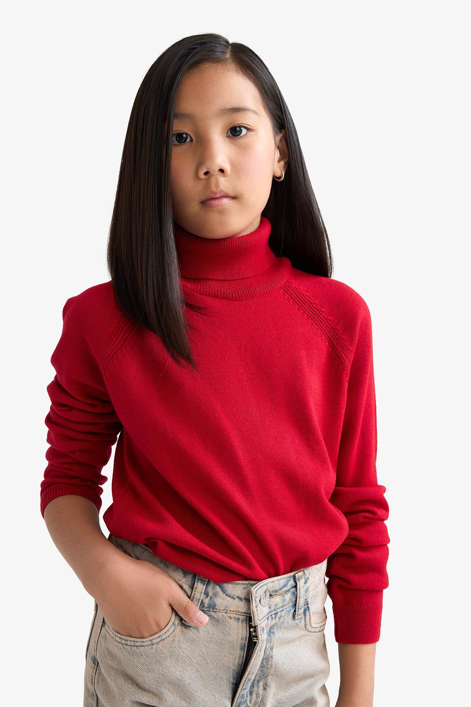 Водолазка стандартного кроя для девочек