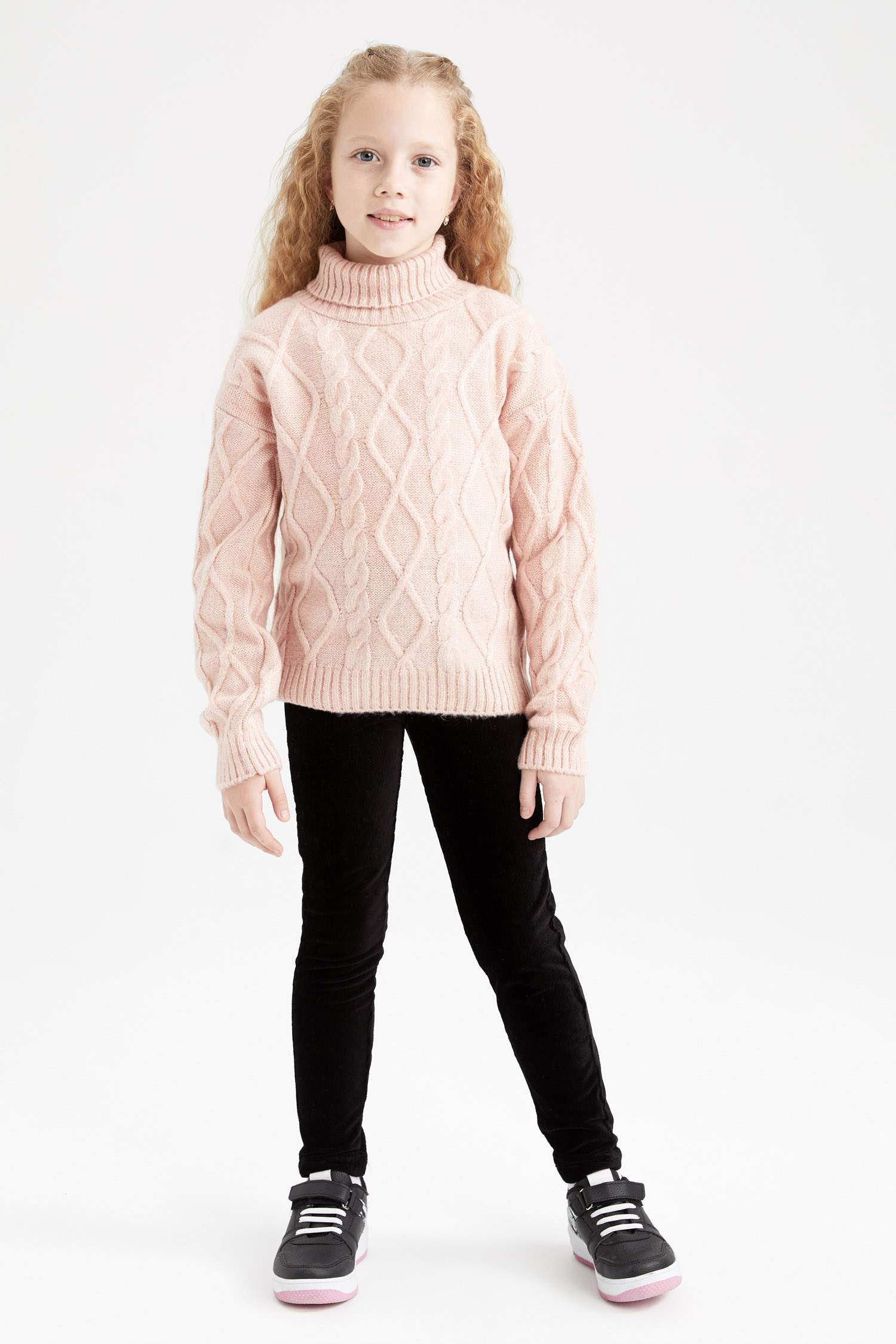 Pull Tricot Col roulé Fille