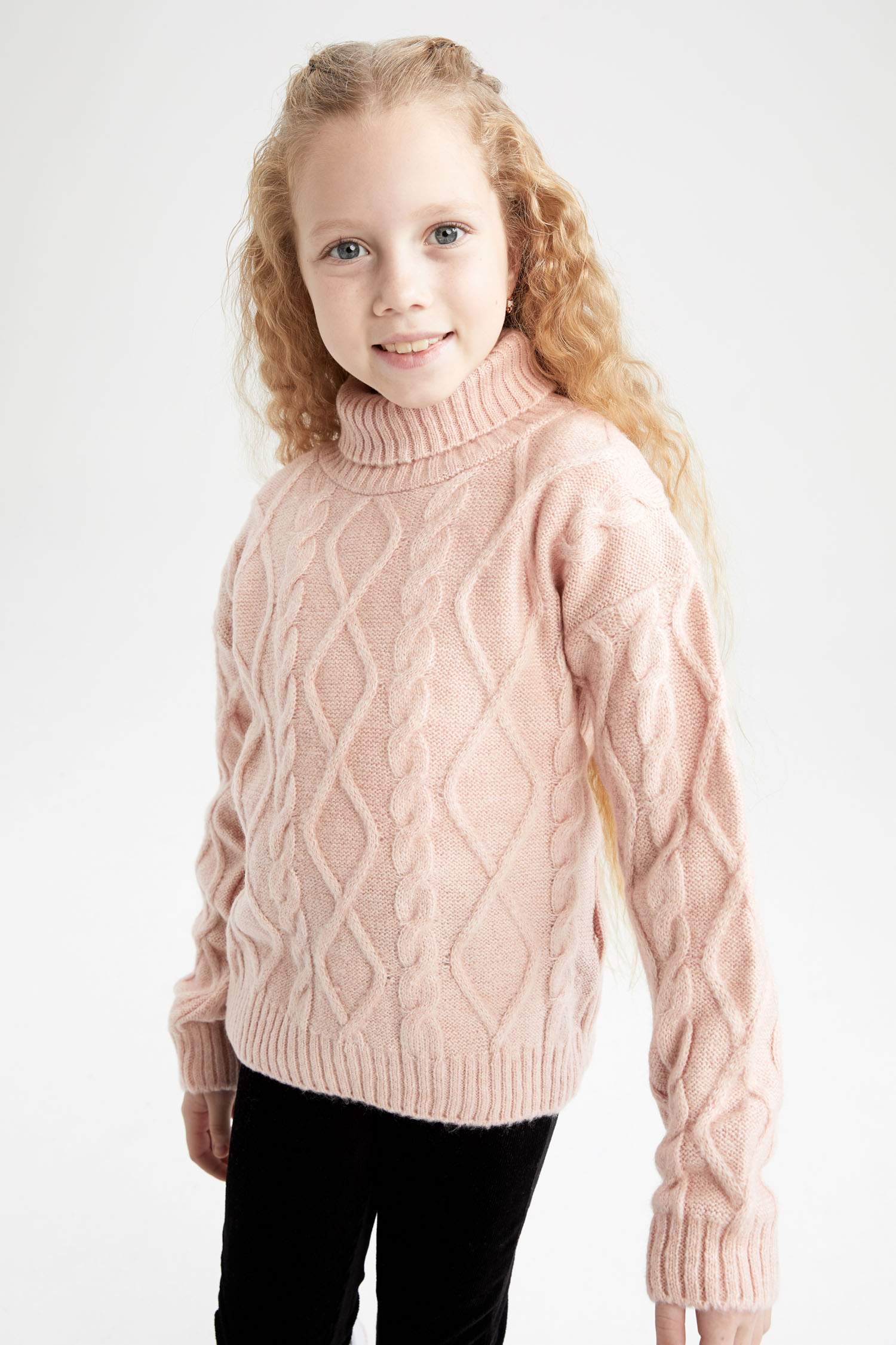 Pull Tricot Col roulé Fille