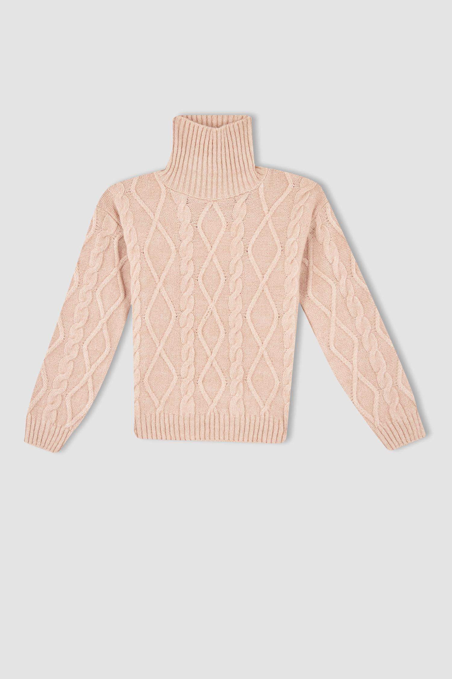 Pull Tricot Col roulé Fille