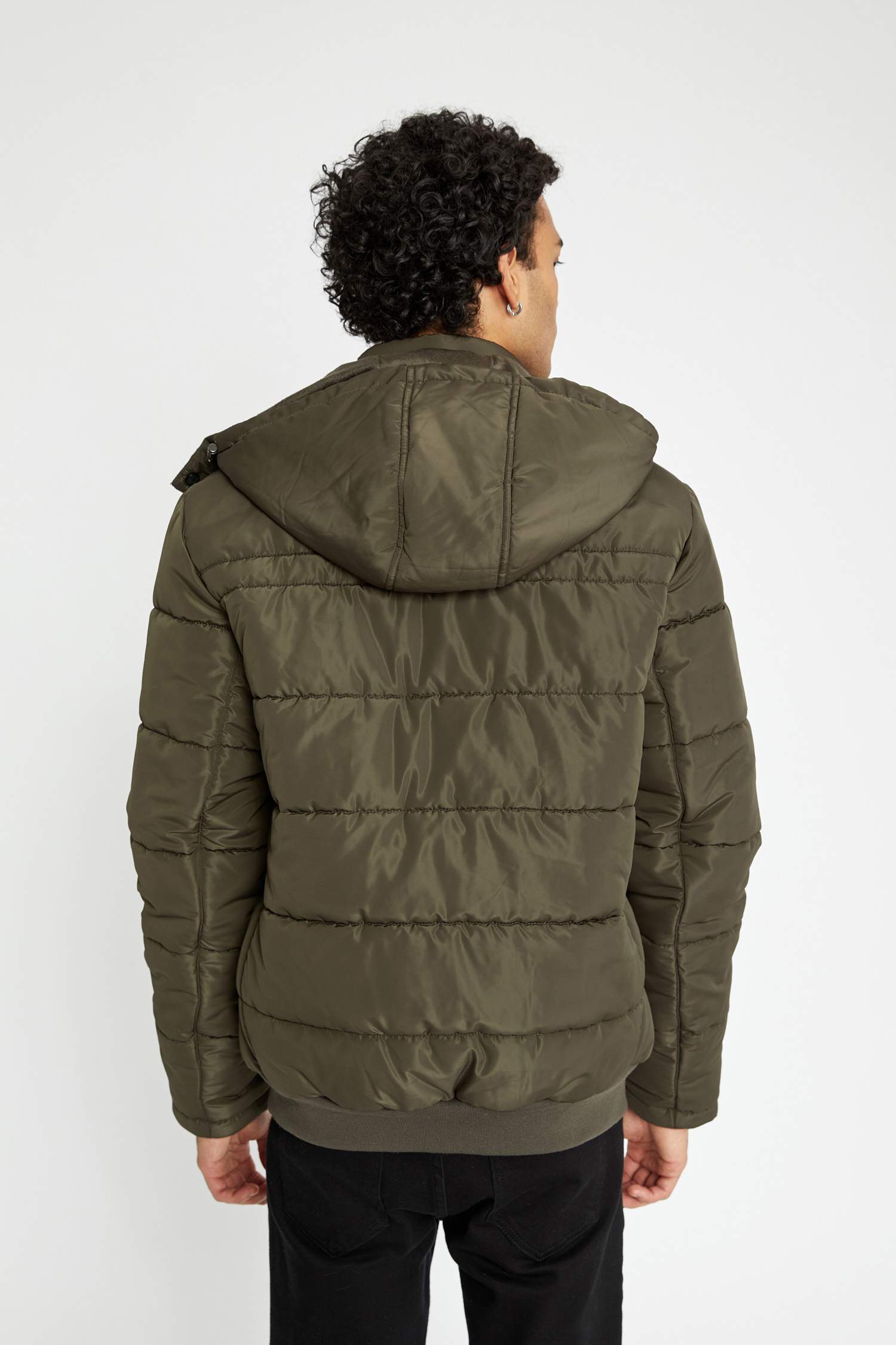 Slim Fit Çıkarılabilir Kapüşonlu Polar Astarlı Isı Yalıtımlı Suni Kürklü Kalın Mont