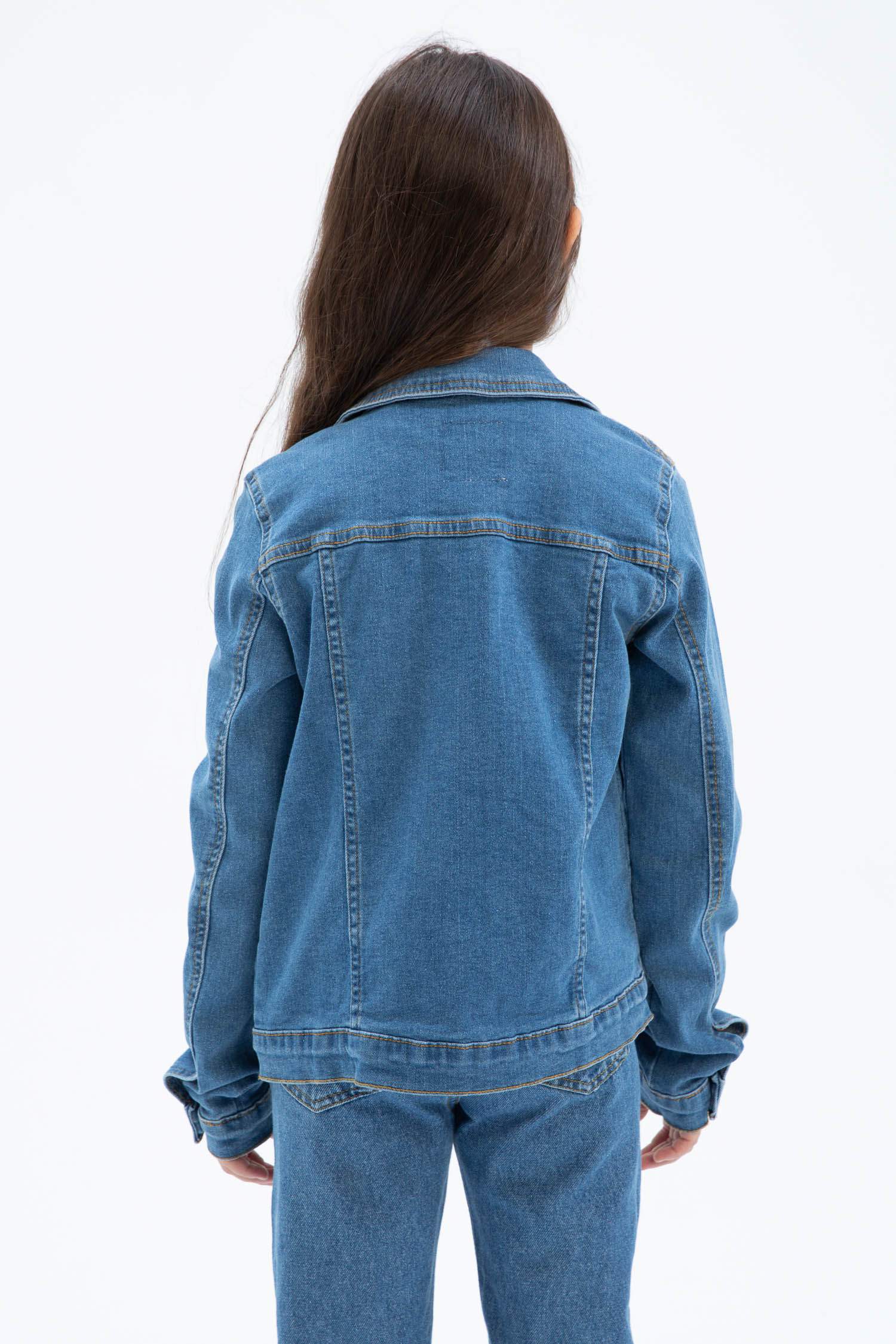 Джинсовая куртка стандартного кроя для девочек