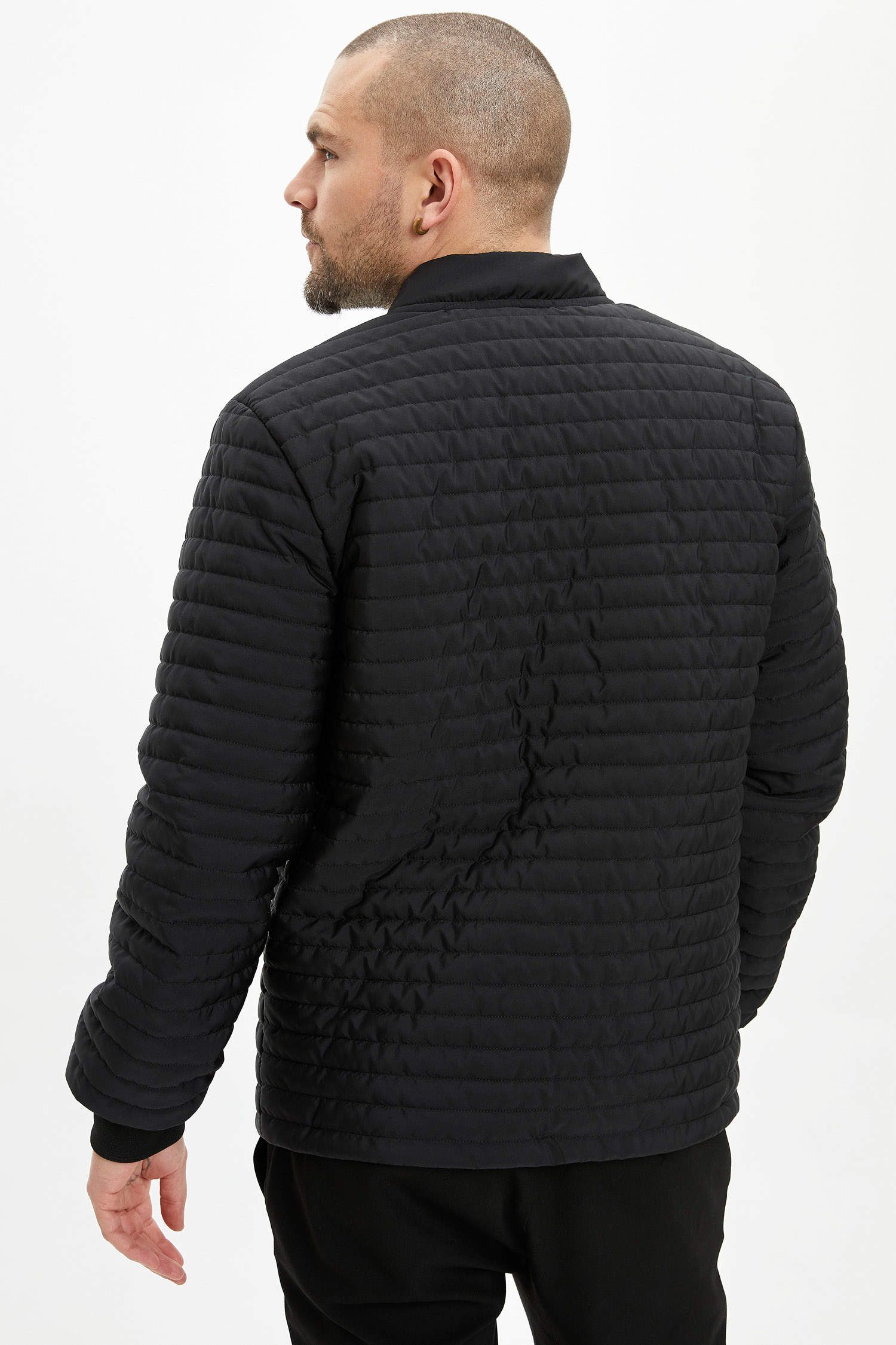 Black MAN Slim Fit Coat 1197012 | DeFacto