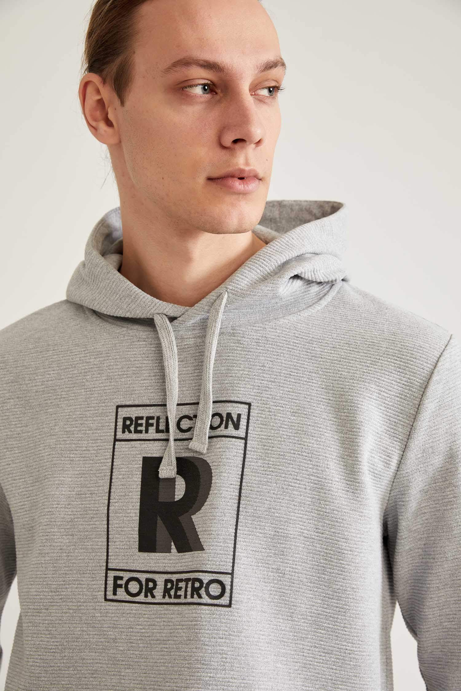 slim fit grey sweatshirt