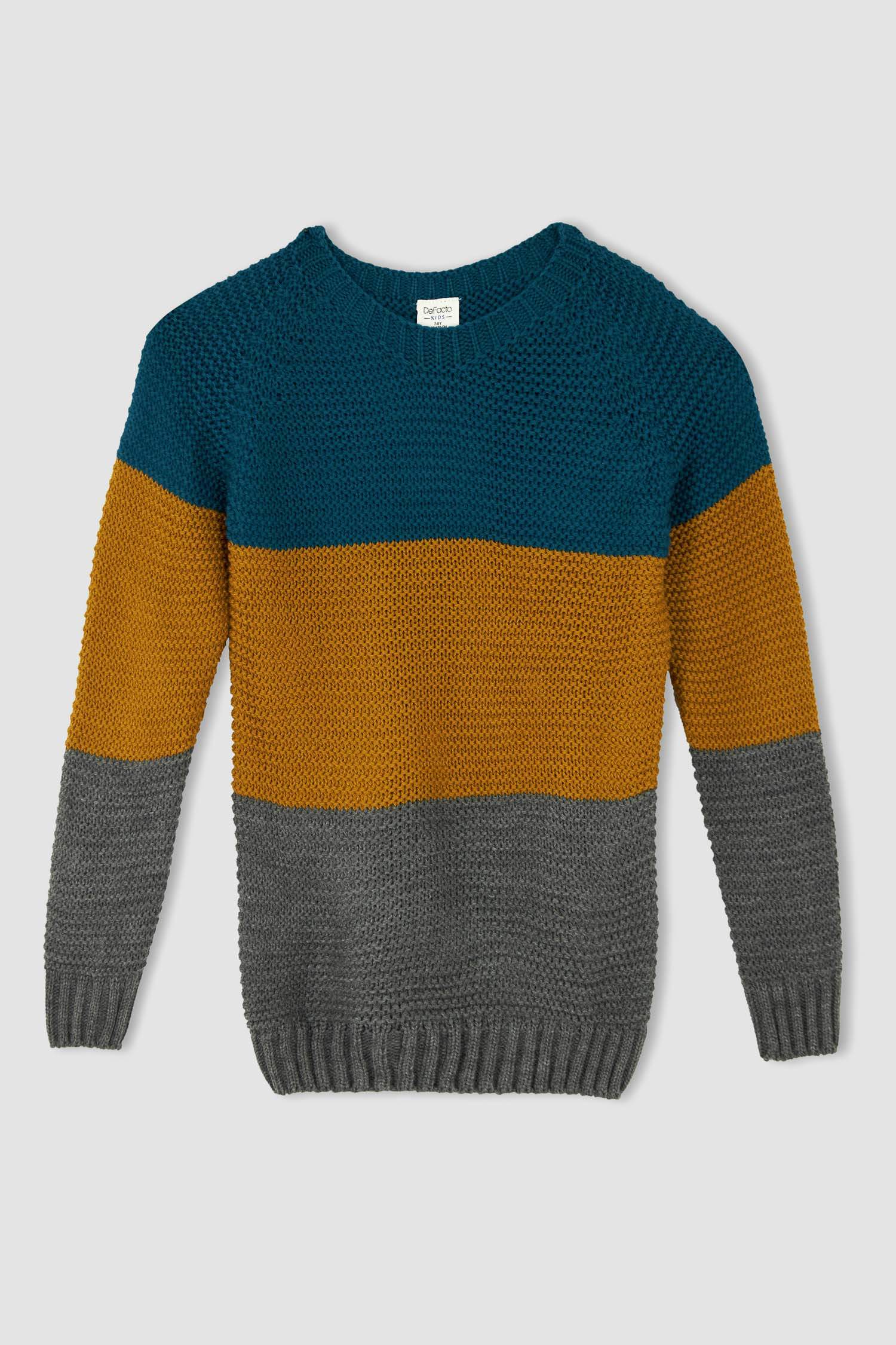 Пуловер стандартного кроя с круглым вырезом для мальчиков