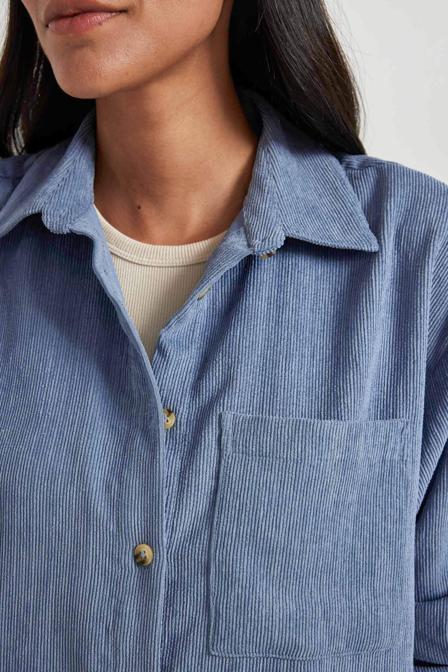 Сорочка з довгим рукавом стандартного крою із вельвета для жінок