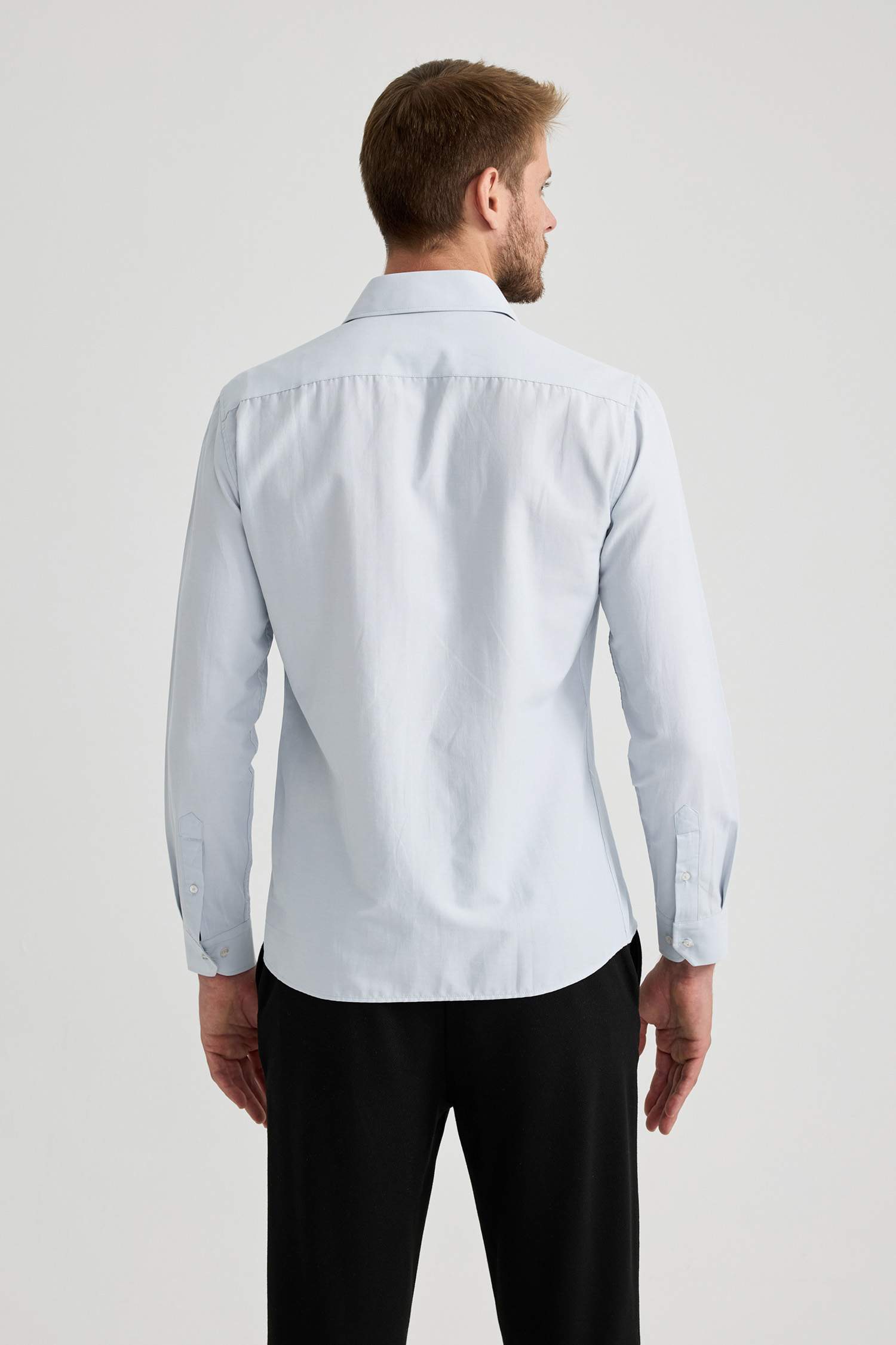 слим пішімі Ұзын жеңді көйлек