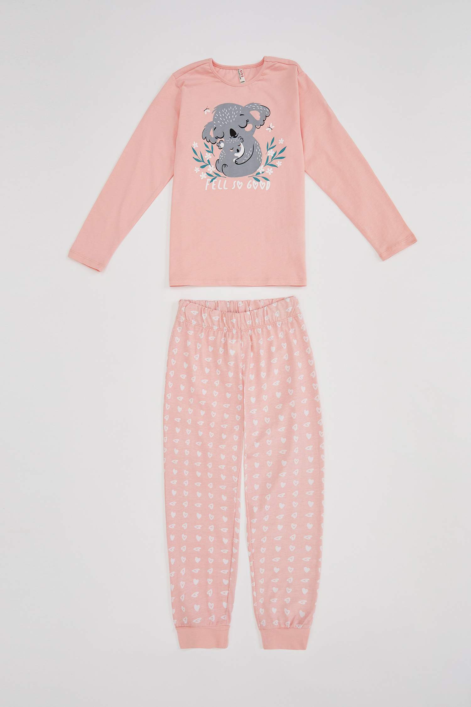 Pink GIRLS & TEENS Girl Koala Print Cotton Pajamas 1497886 DeFacto