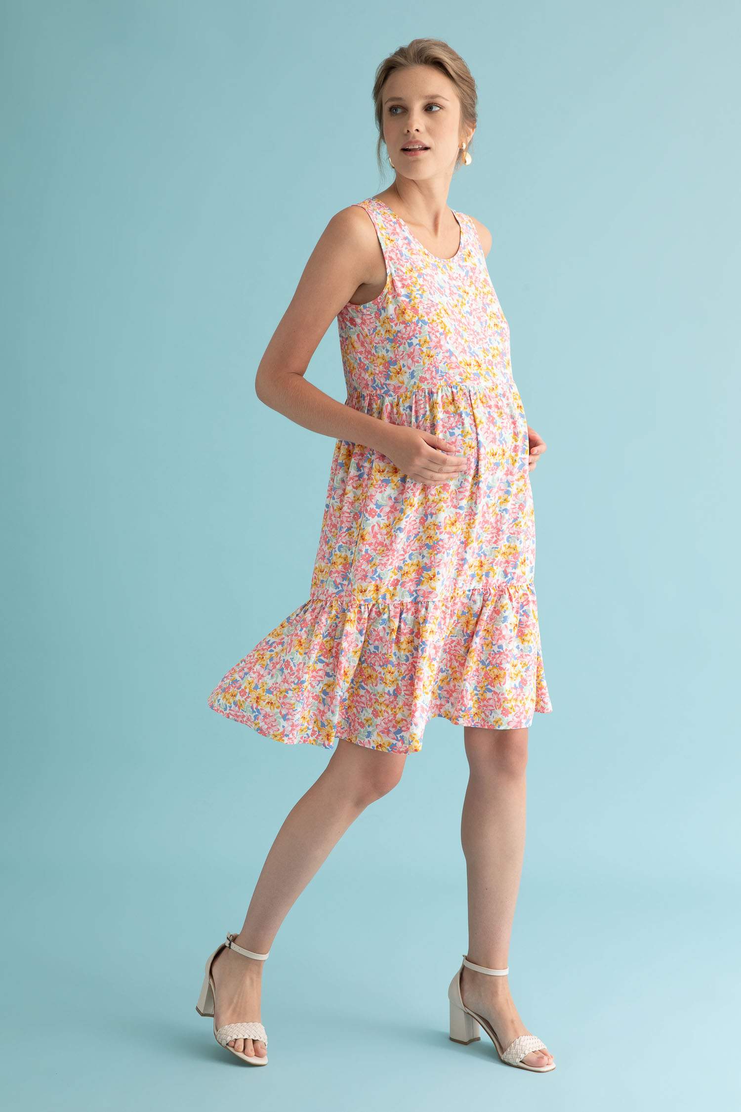 Платье для беременных миди стандартного кроя