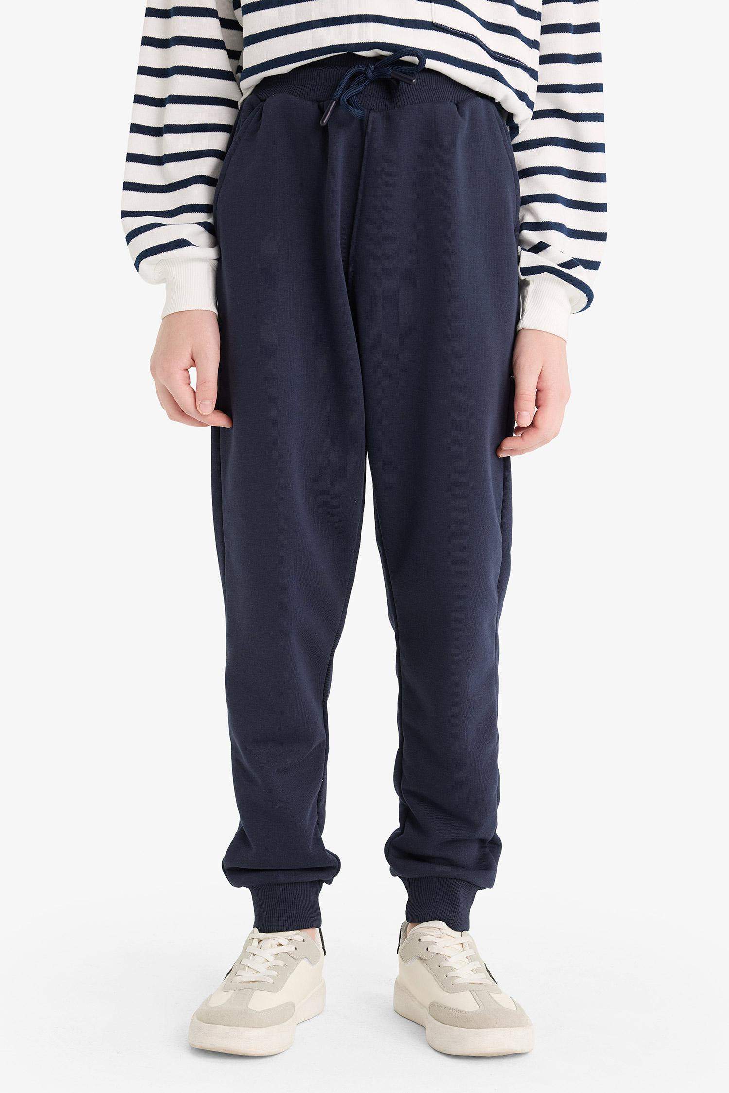 بنطرون بجامة رياضي ولادي جوجر قصة عادية وخصر مطاطي