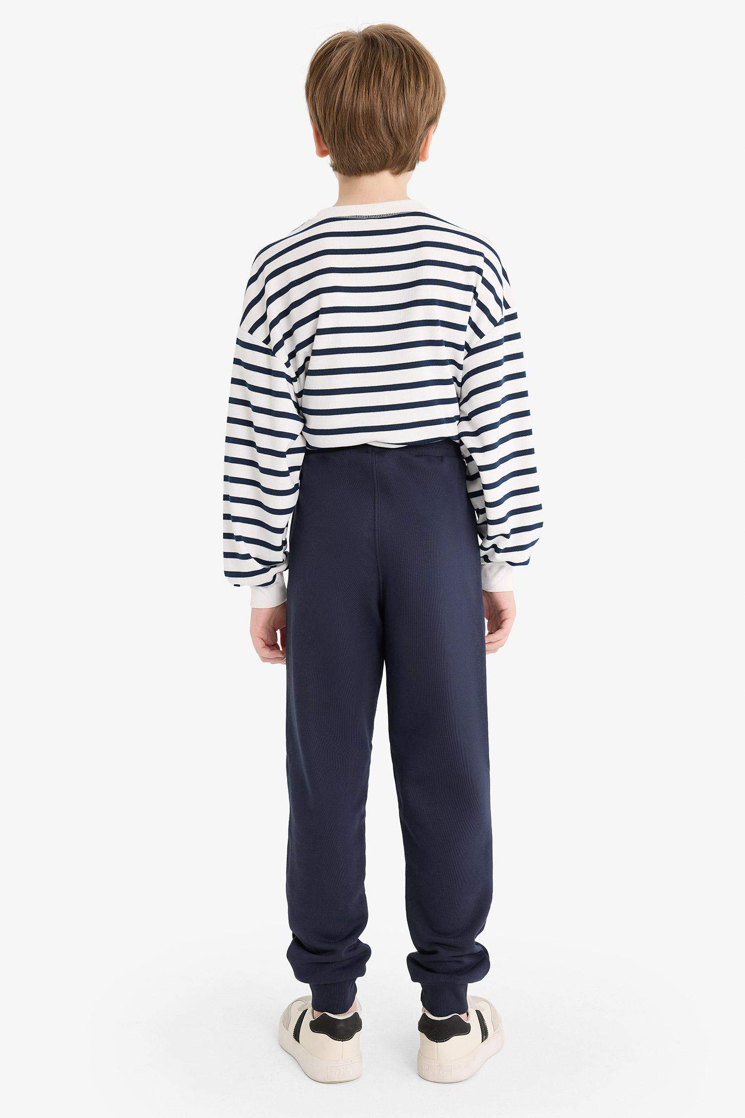 بنطرون بجامة رياضي ولادي جوجر قصة عادية وخصر مطاطي