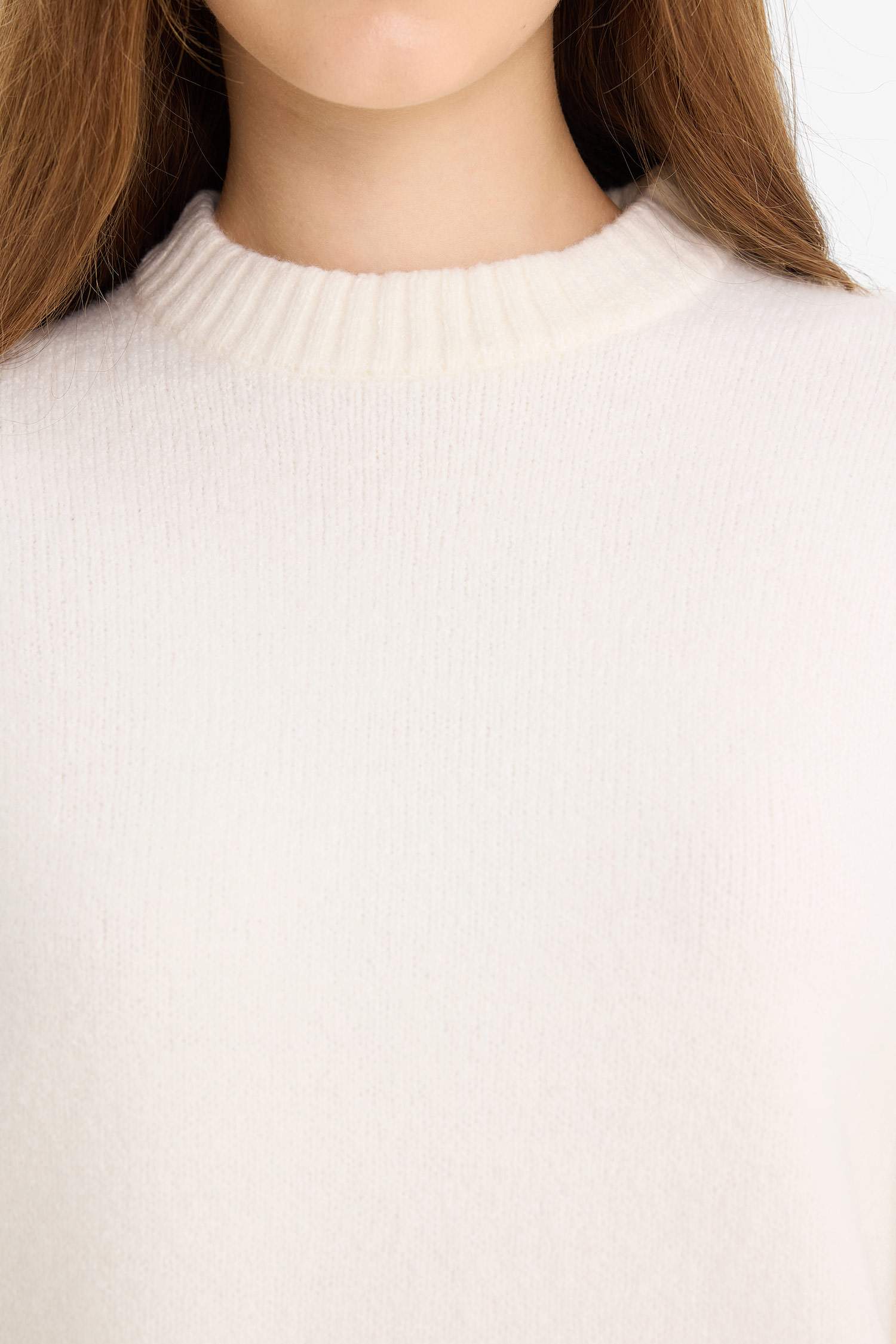 Pull en tricot à col rond Coupe oversize