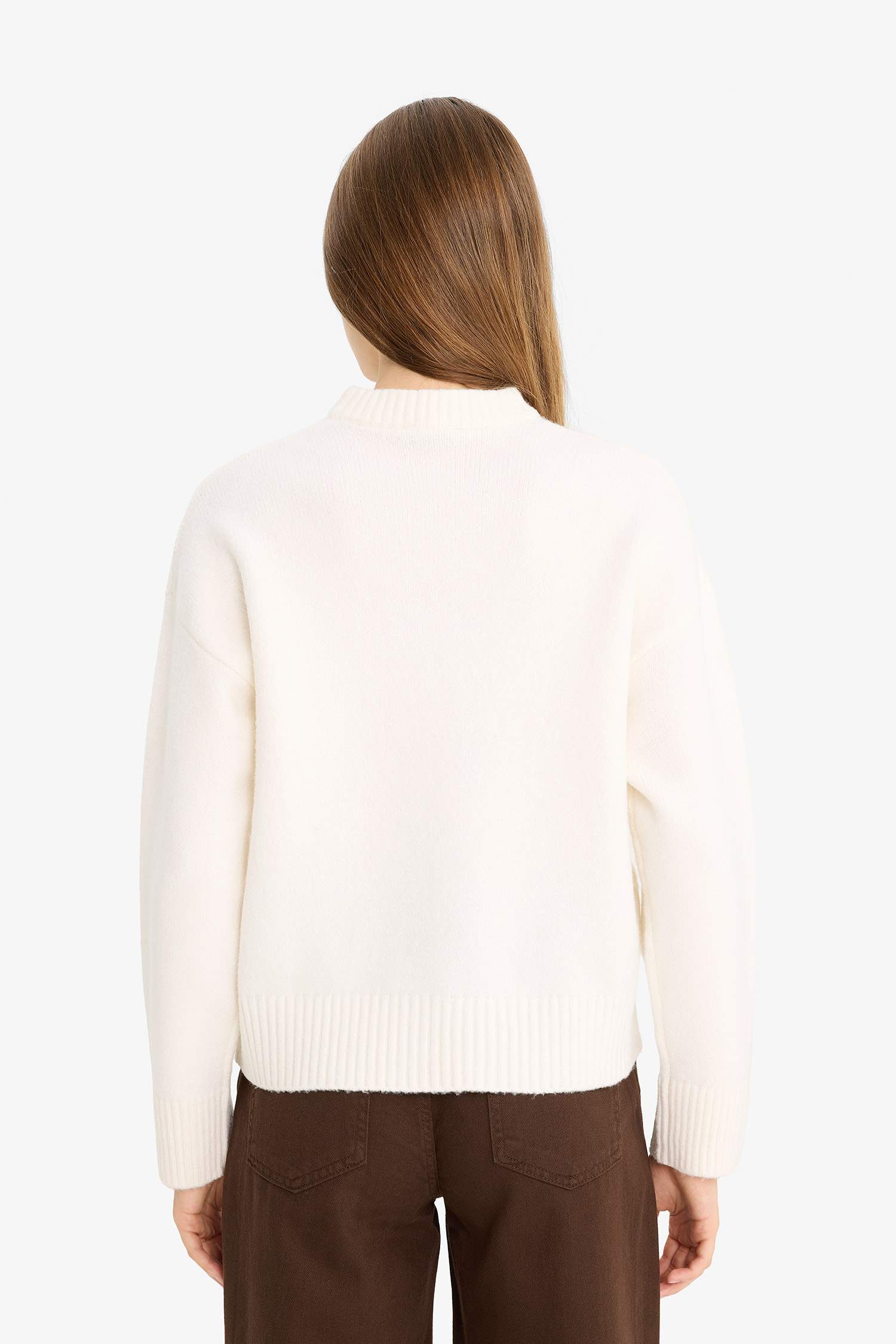 Pull en tricot à col rond Coupe oversize