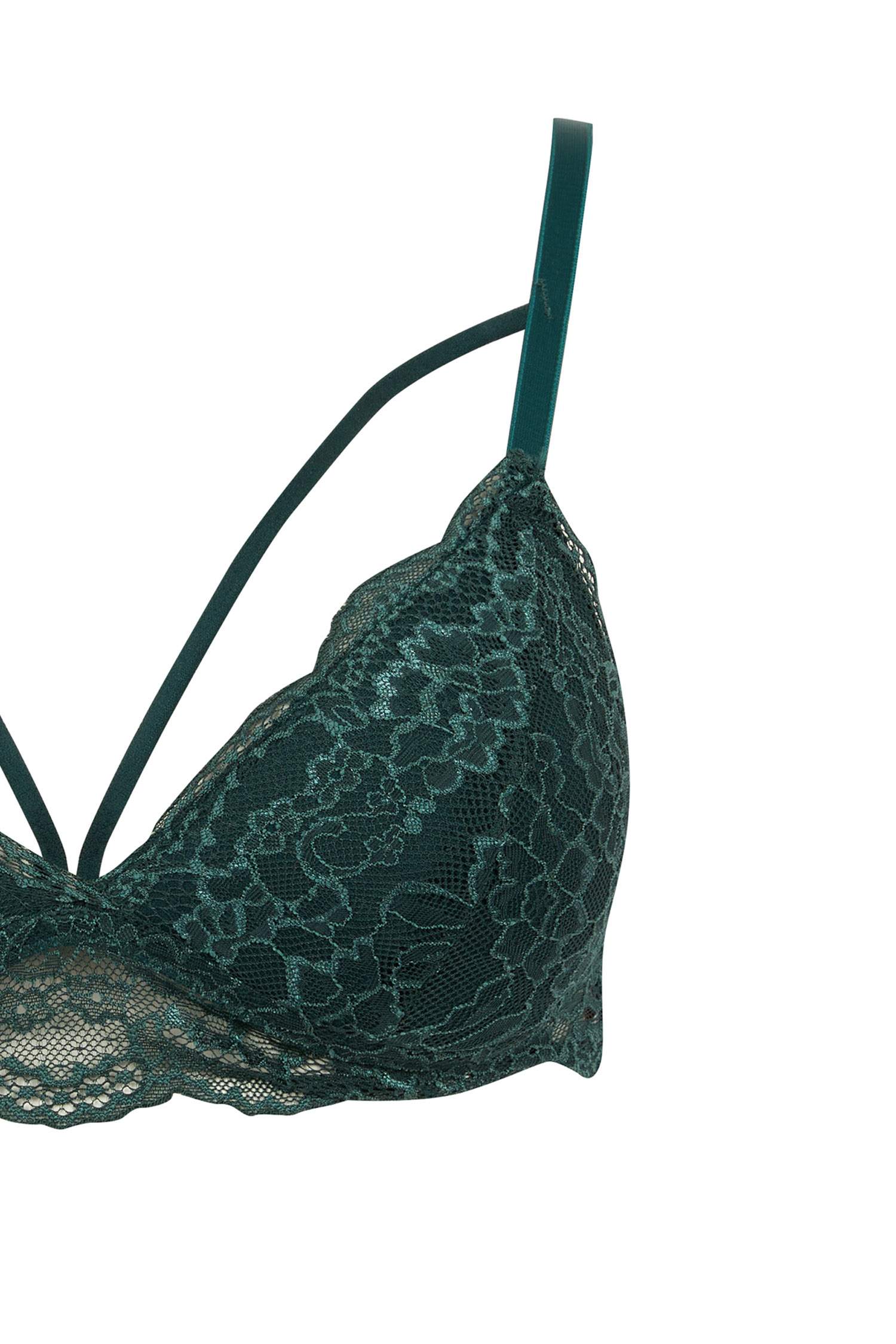 Dark best sale green bralette