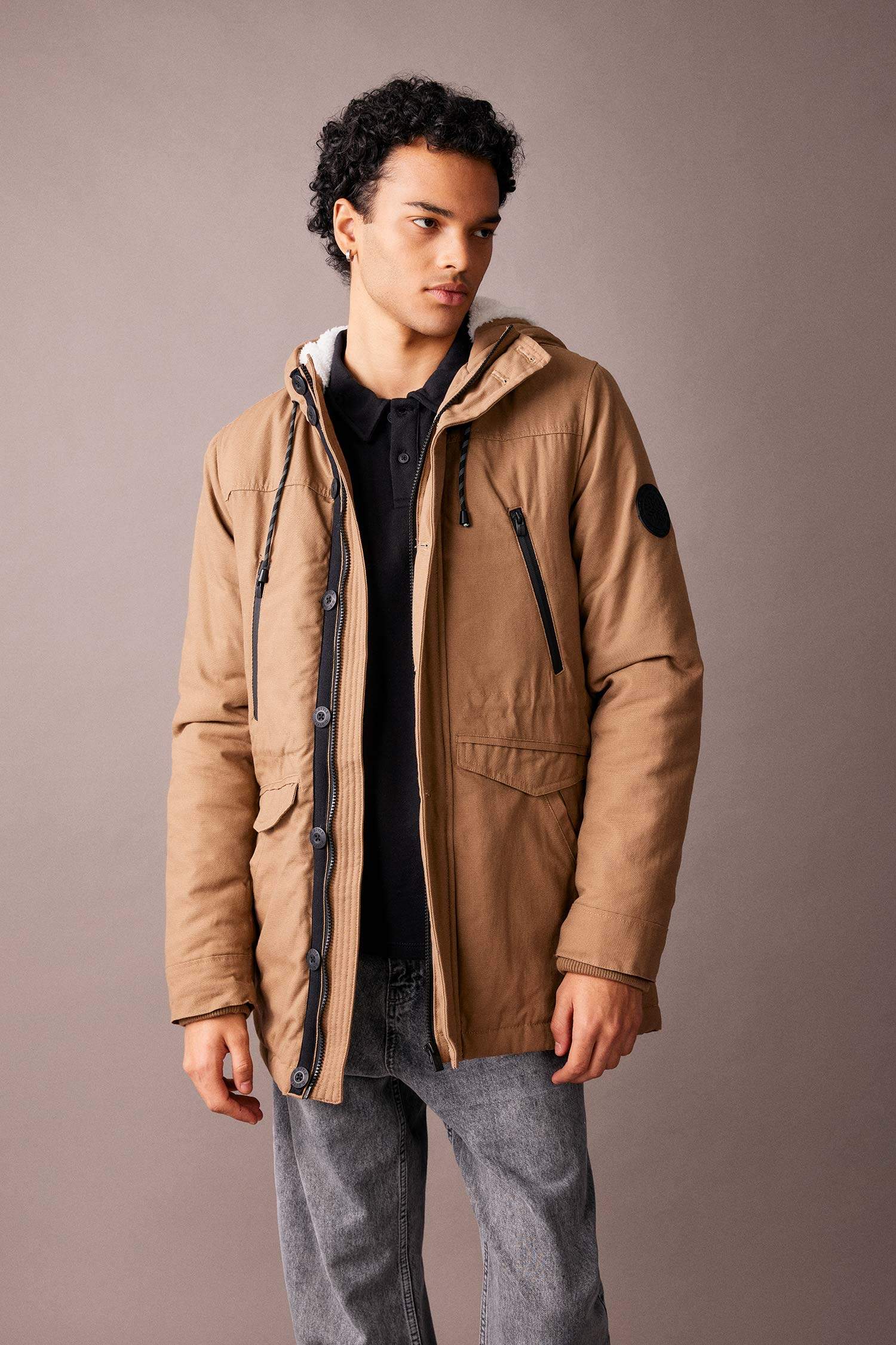 бас киімді шерпа Пальто